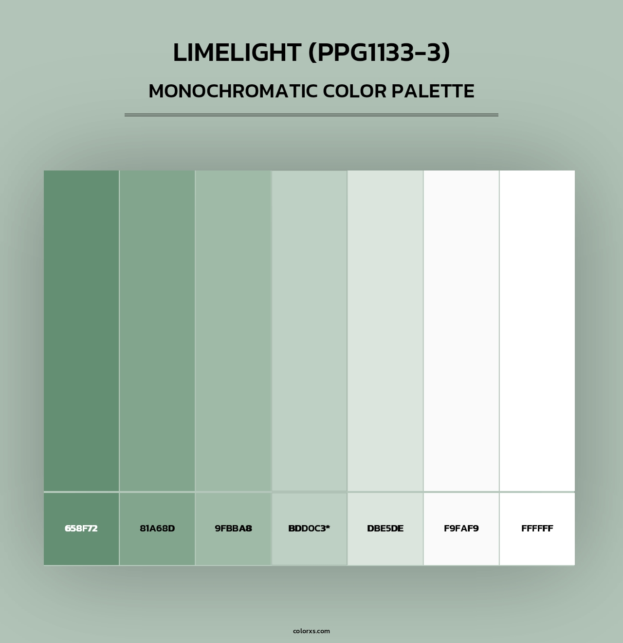 Limelight (PPG1133-3) - Monochromatic Color Palette