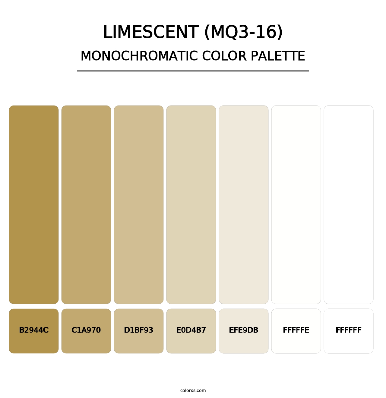 Limescent (MQ3-16) - Monochromatic Color Palette