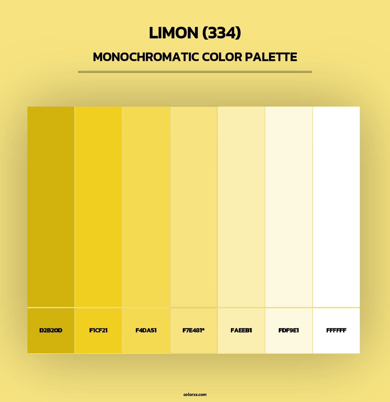 Limon (334) - Monochromatic Color Palette