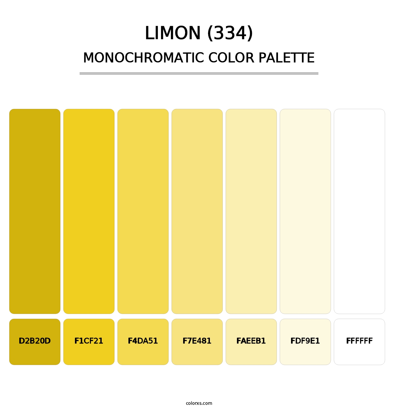 Limon (334) - Monochromatic Color Palette
