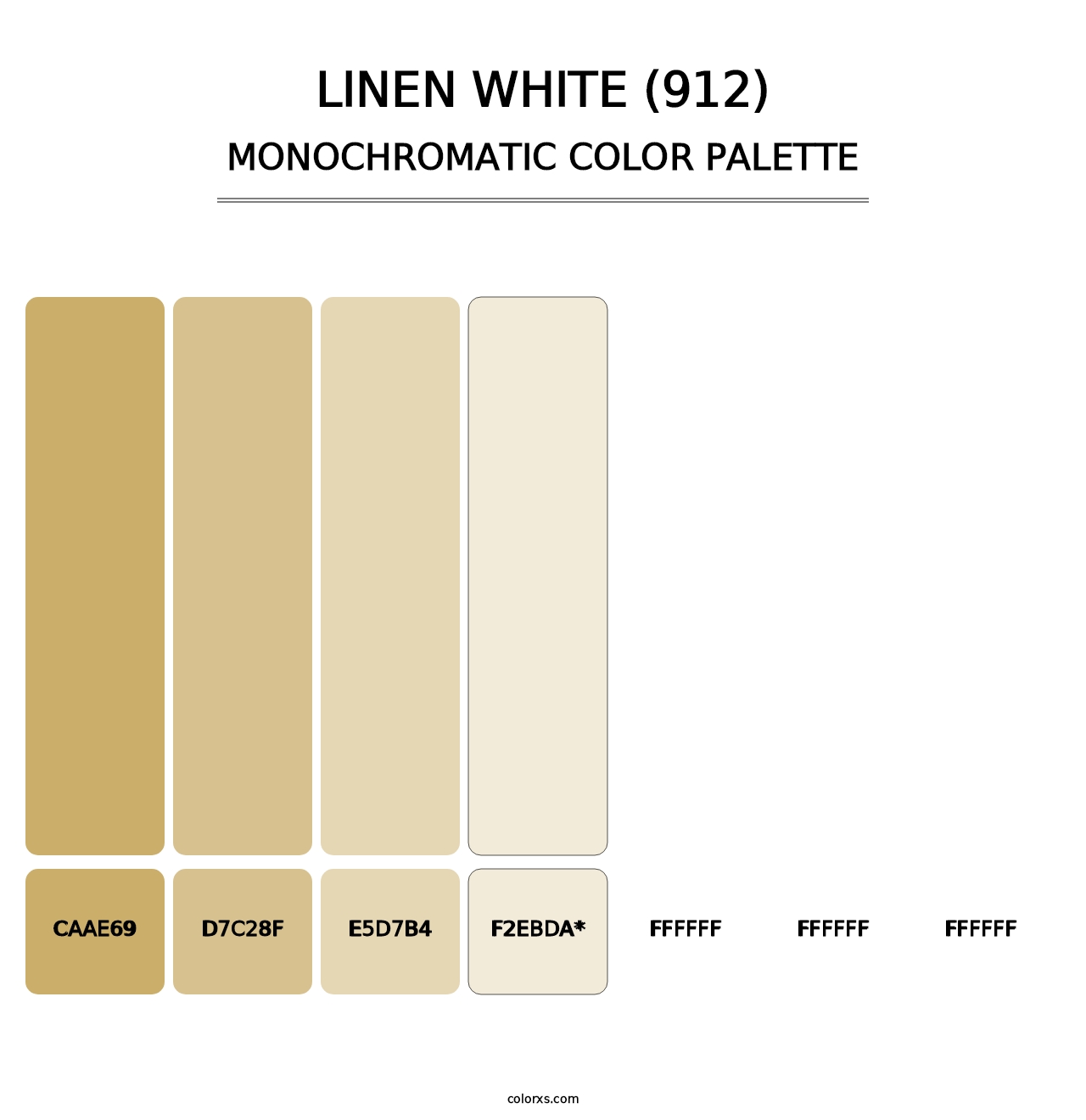 Linen White (912) - Monochromatic Color Palette