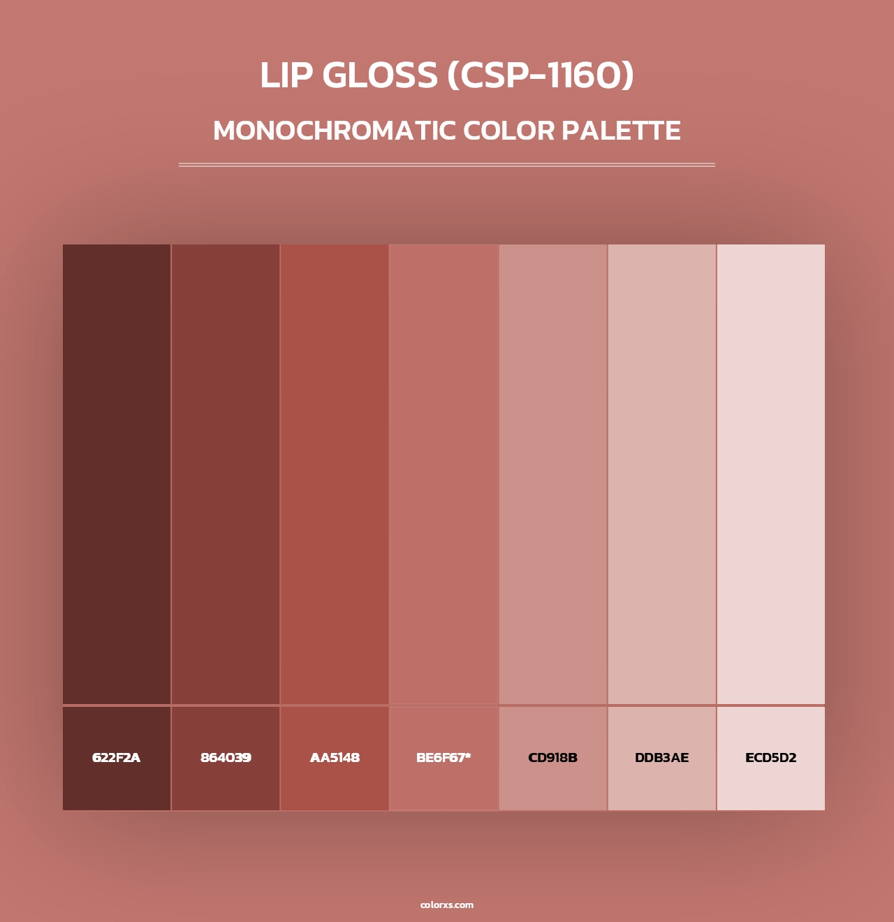 Lip Gloss (CSP-1160) - Monochromatic Color Palette