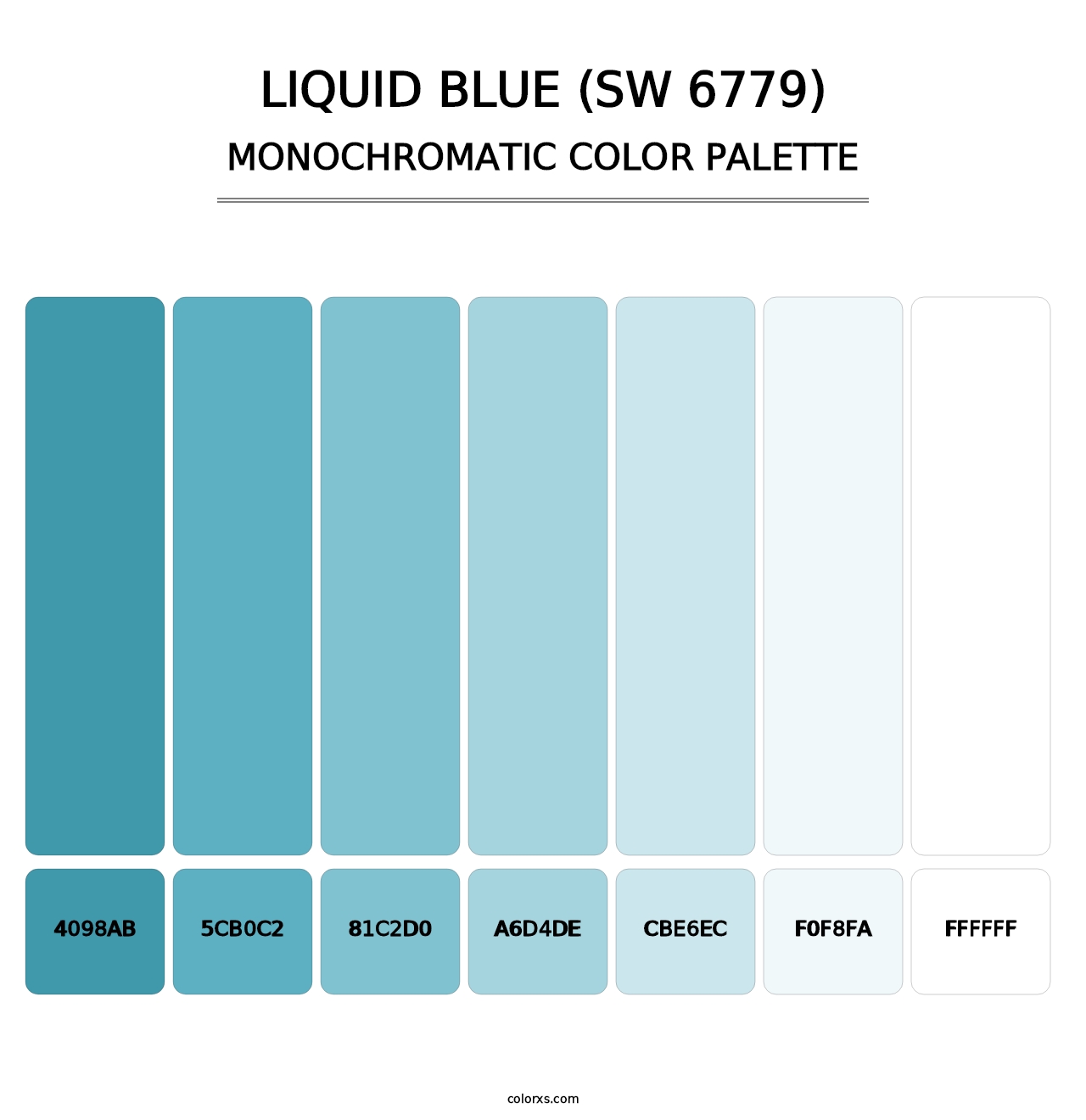 Liquid Blue (SW 6779) - Monochromatic Color Palette