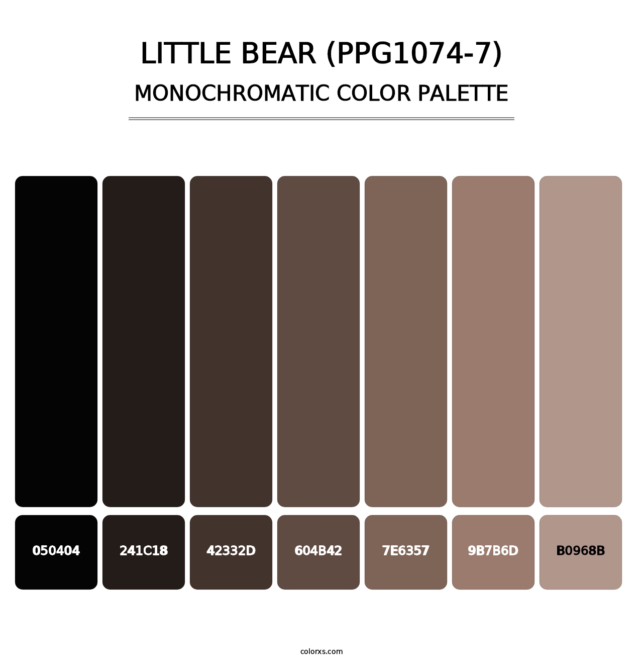 Little Bear (PPG1074-7) - Monochromatic Color Palette