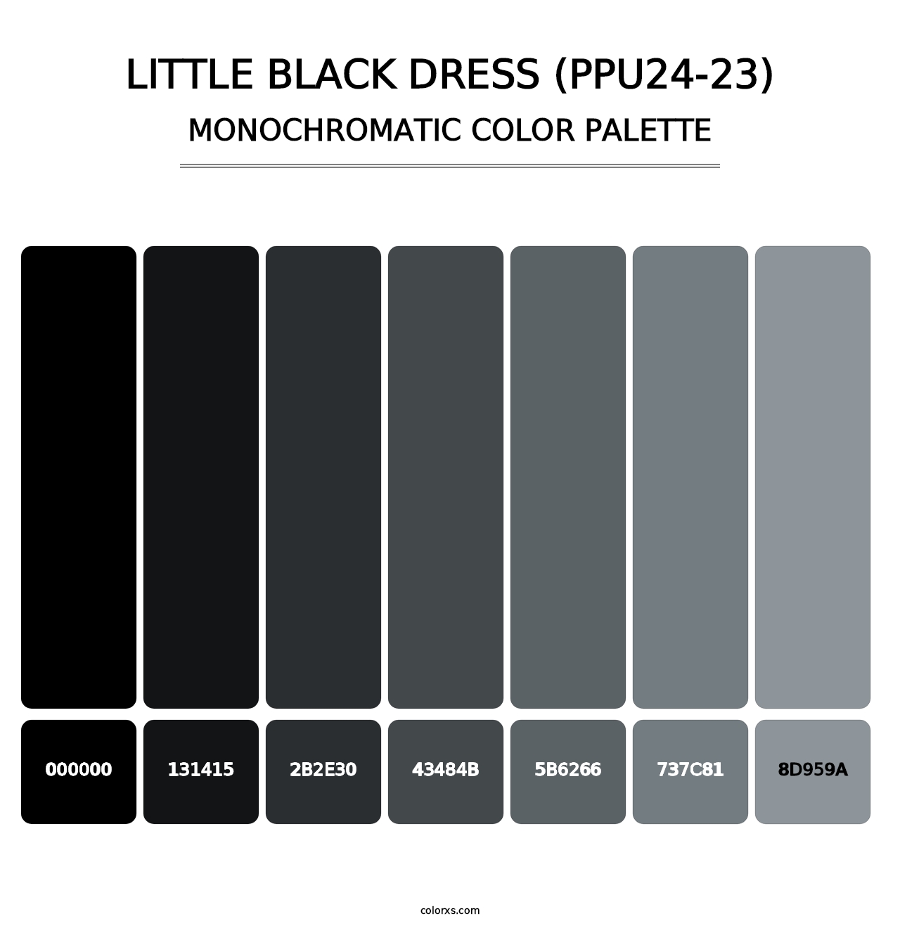 Little Black Dress (PPU24-23) - Monochromatic Color Palette