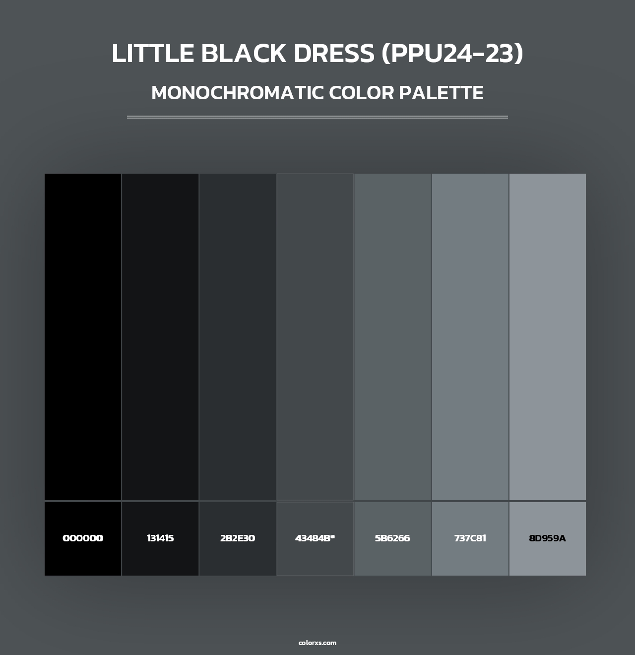 Little Black Dress (PPU24-23) - Monochromatic Color Palette