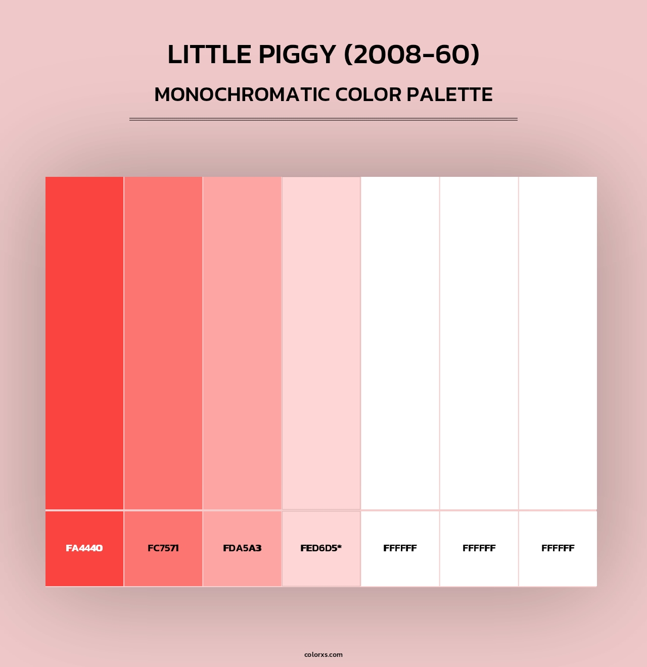 Little Piggy (2008-60) - Monochromatic Color Palette