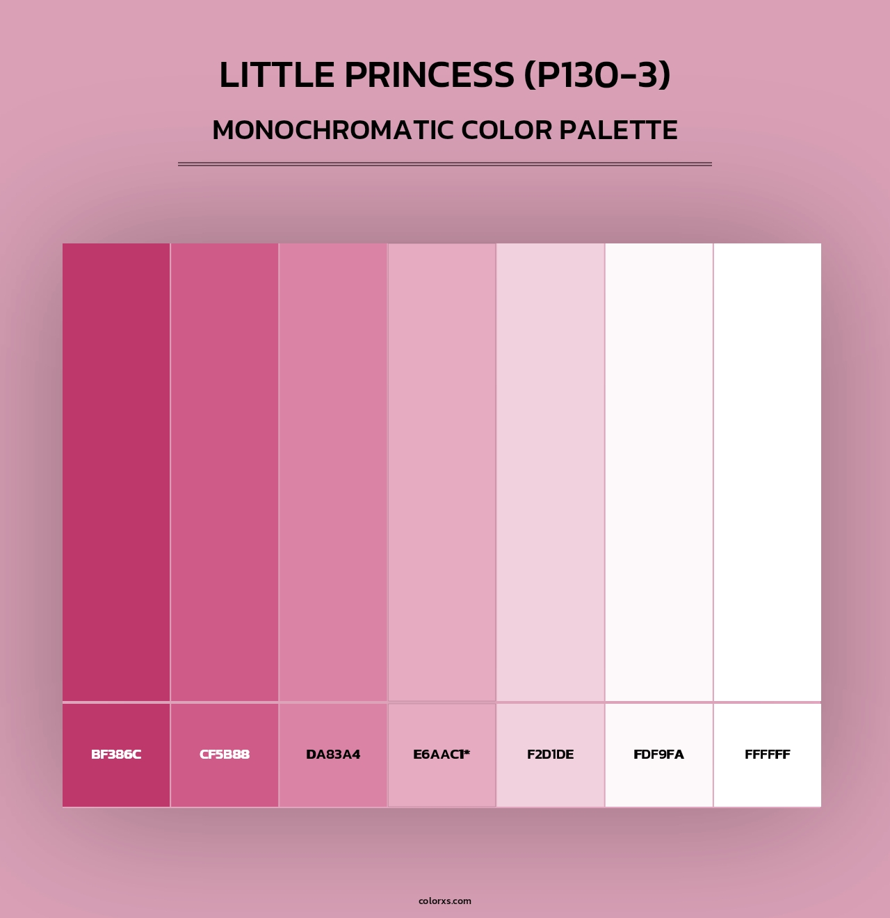 Little Princess (P130-3) - Monochromatic Color Palette