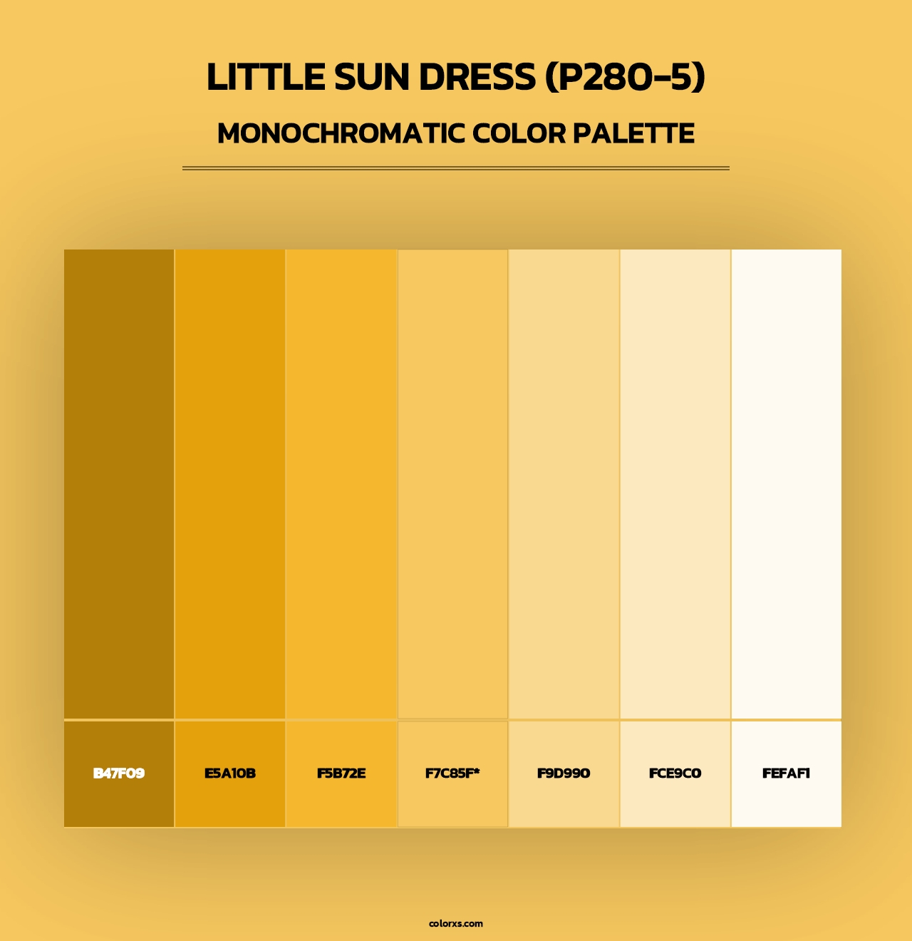 Little Sun Dress (P280-5) - Monochromatic Color Palette