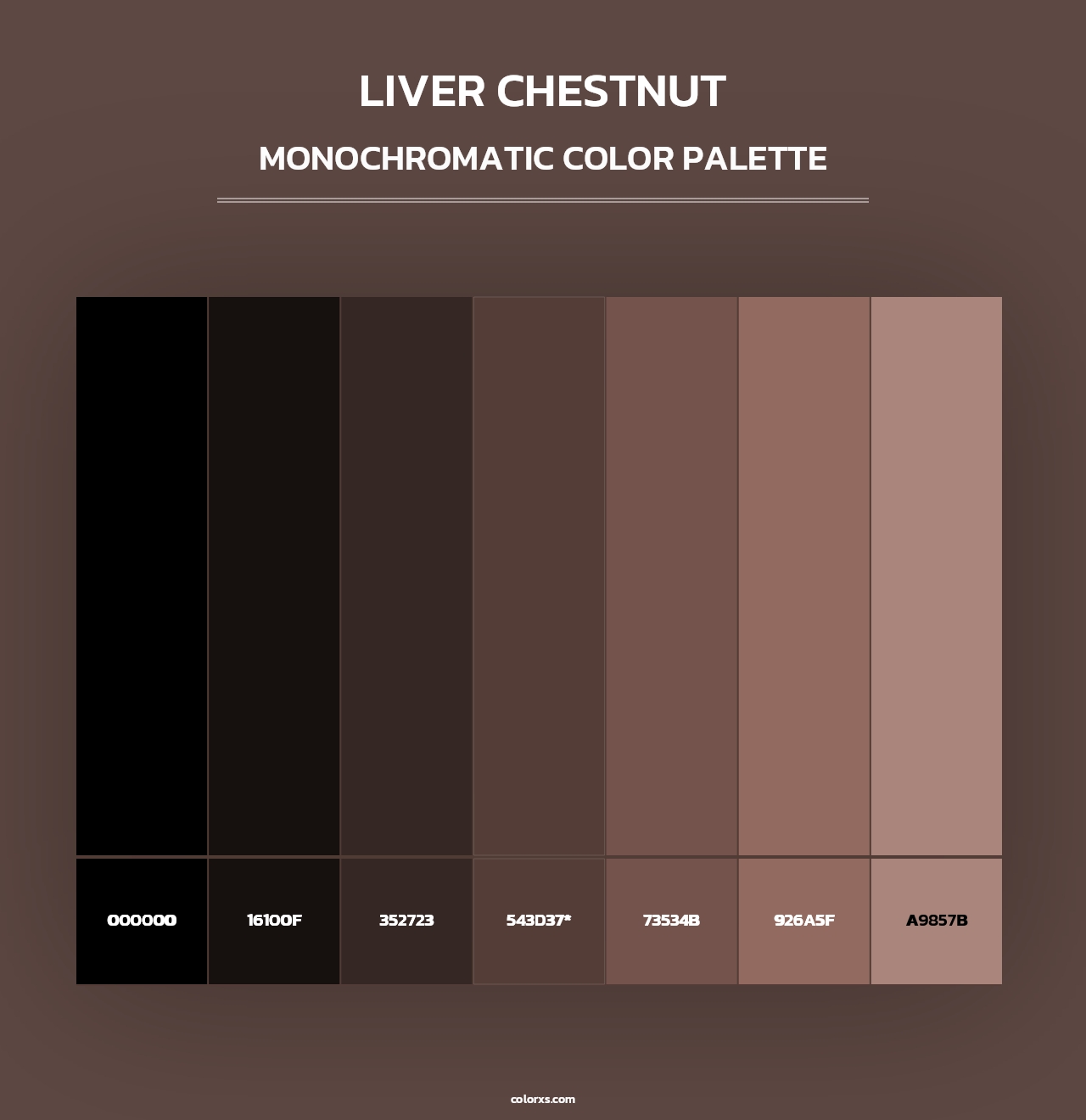 Liver Chestnut - Monochromatic Color Palette
