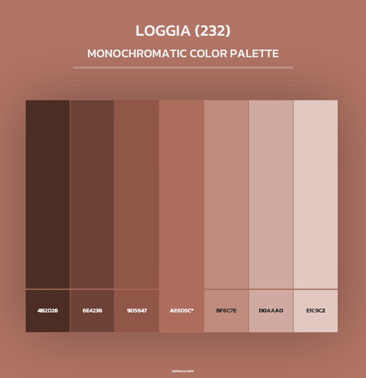 Loggia (232) - Monochromatic Color Palette
