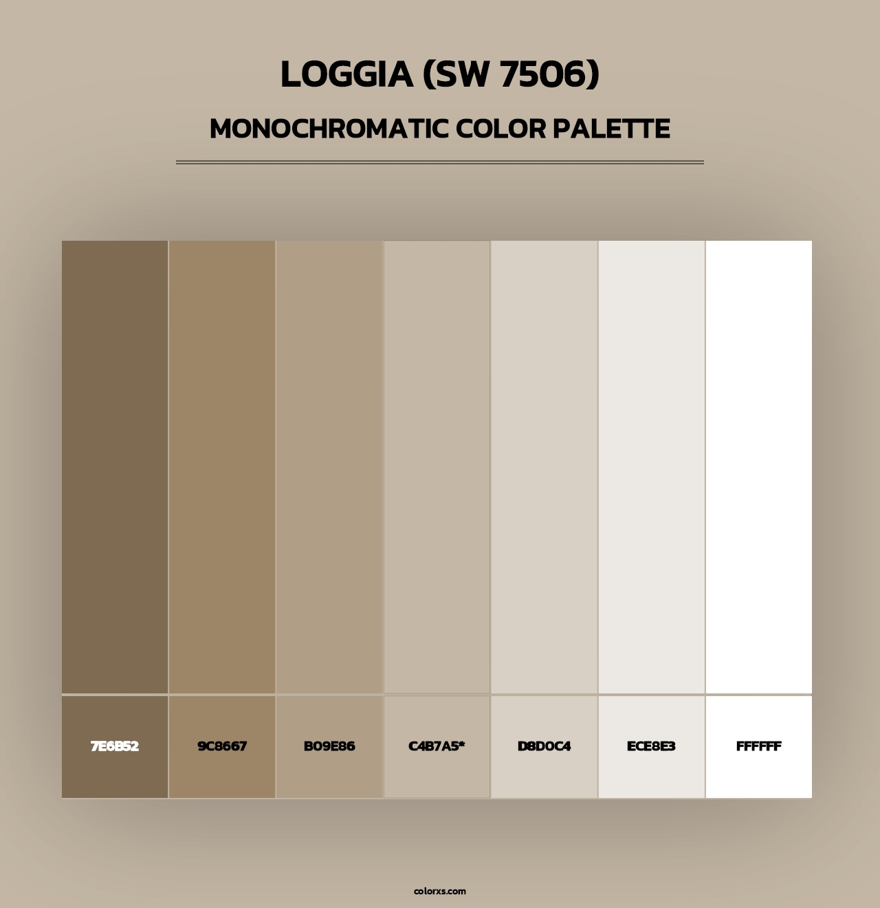 Loggia (SW 7506) - Monochromatic Color Palette