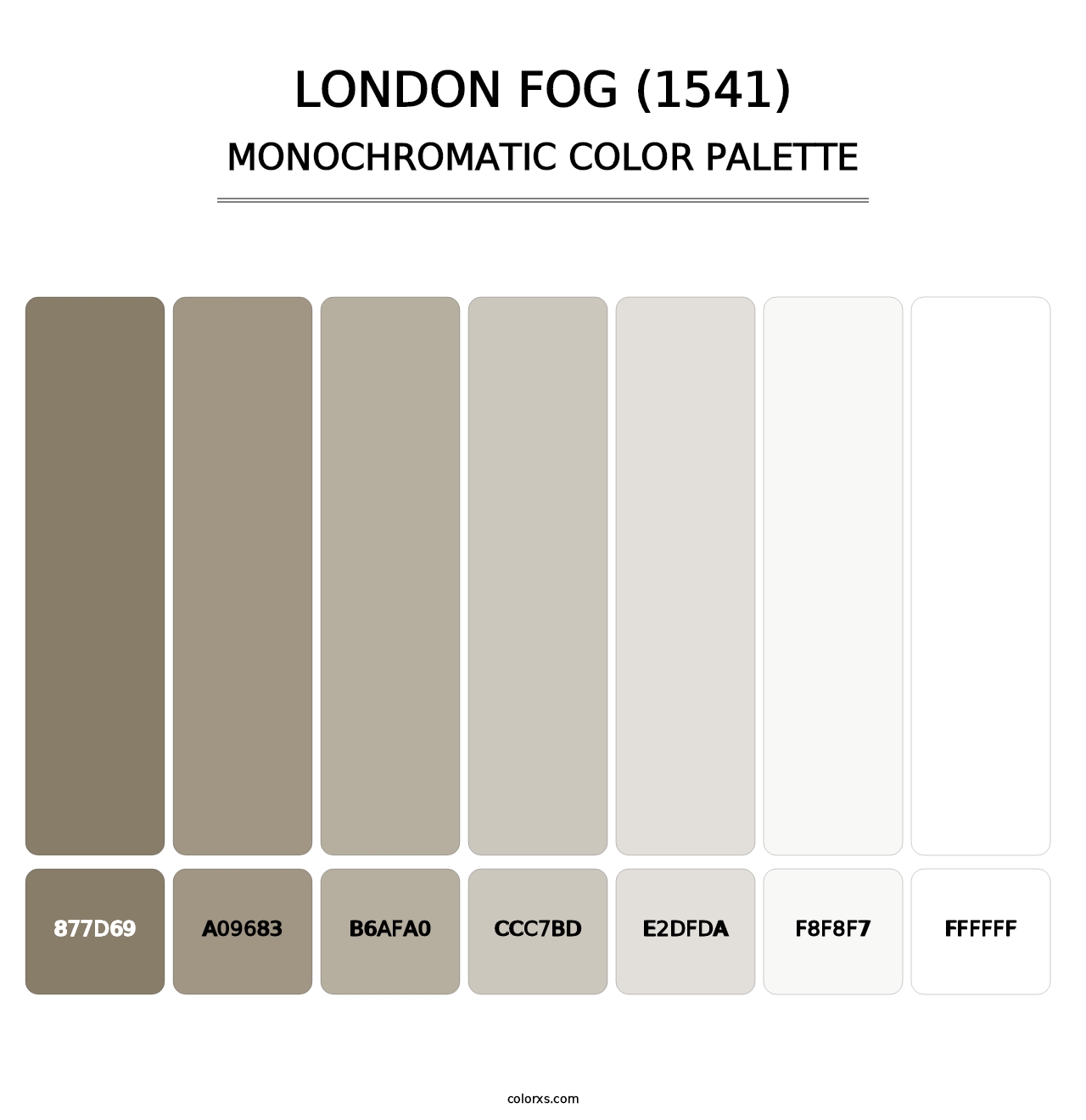 London Fog (1541) - Monochromatic Color Palette