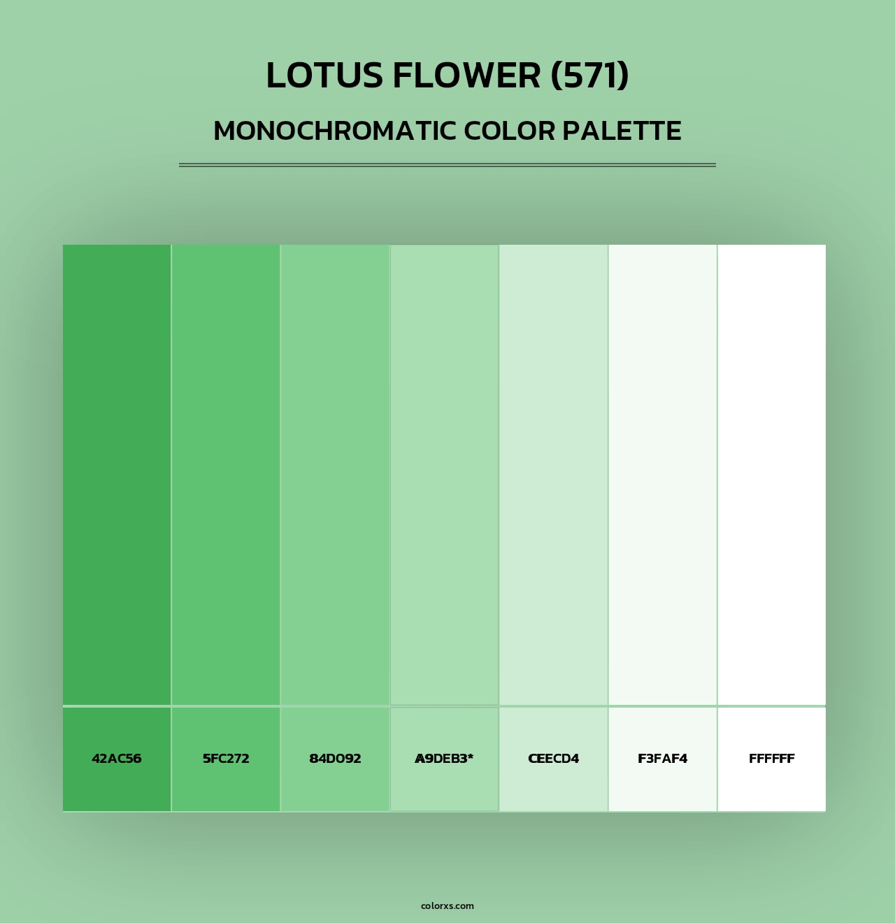 Lotus Flower (571) - Monochromatic Color Palette