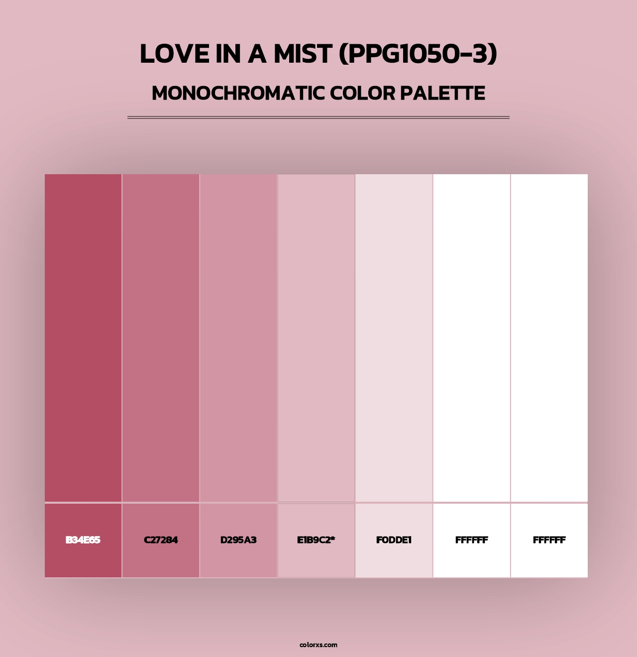 Love In A Mist (PPG1050-3) - Monochromatic Color Palette