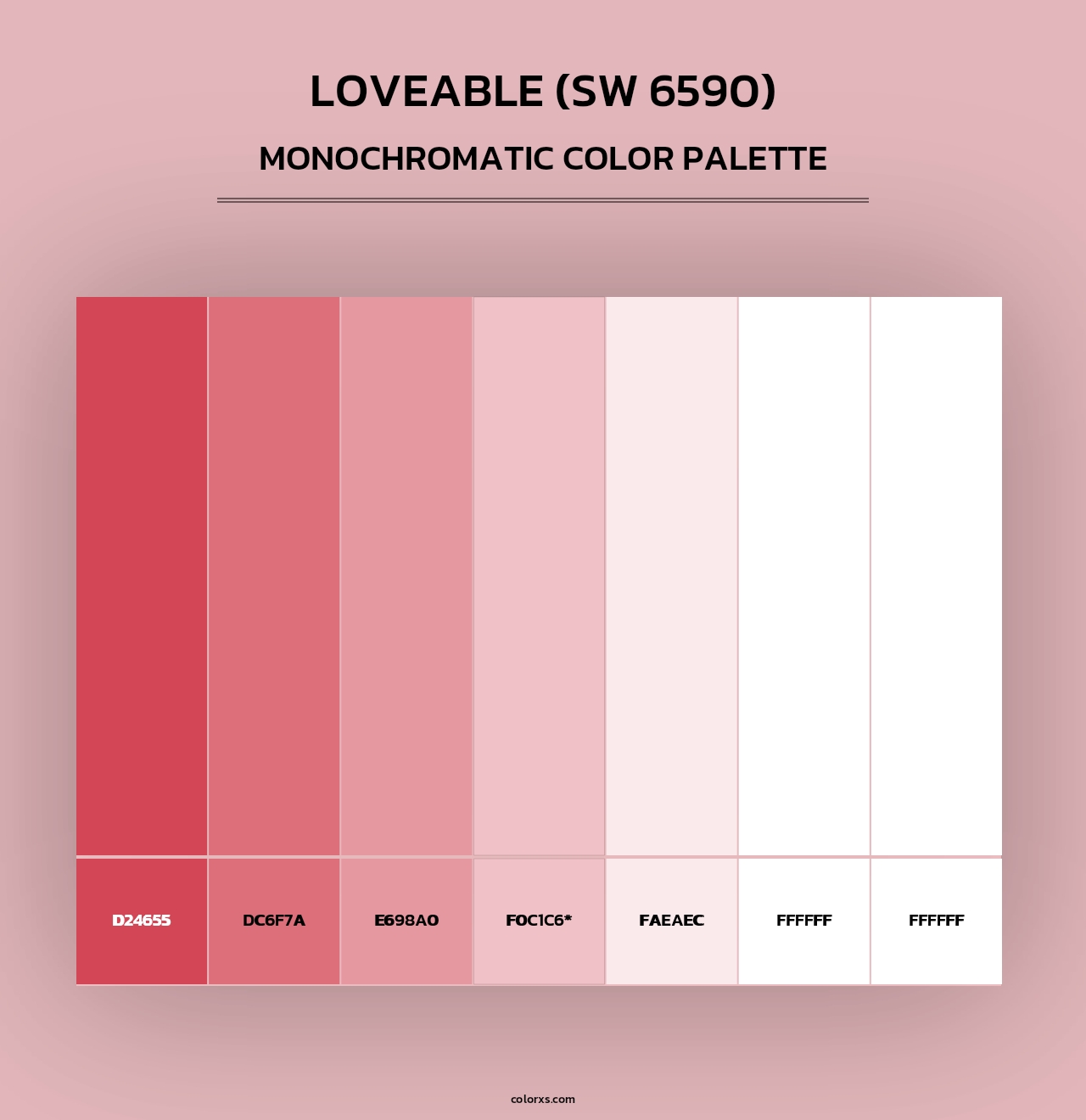 Loveable (SW 6590) - Monochromatic Color Palette