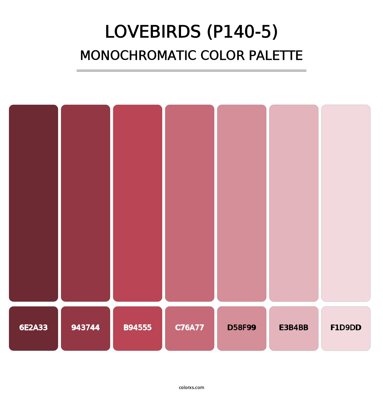 Lovebirds (P140-5) - Monochromatic Color Palette