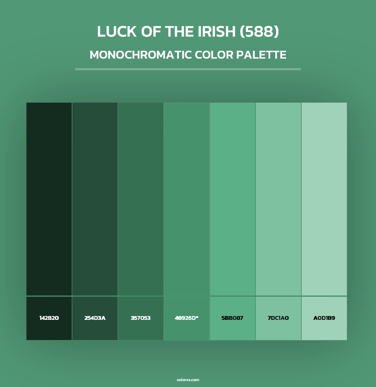 Luck of the Irish (588) - Monochromatic Color Palette