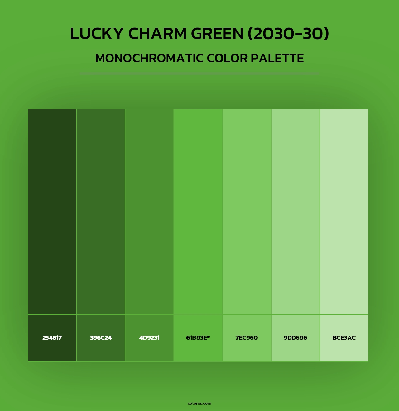 Lucky Charm Green (2030-30) - Monochromatic Color Palette