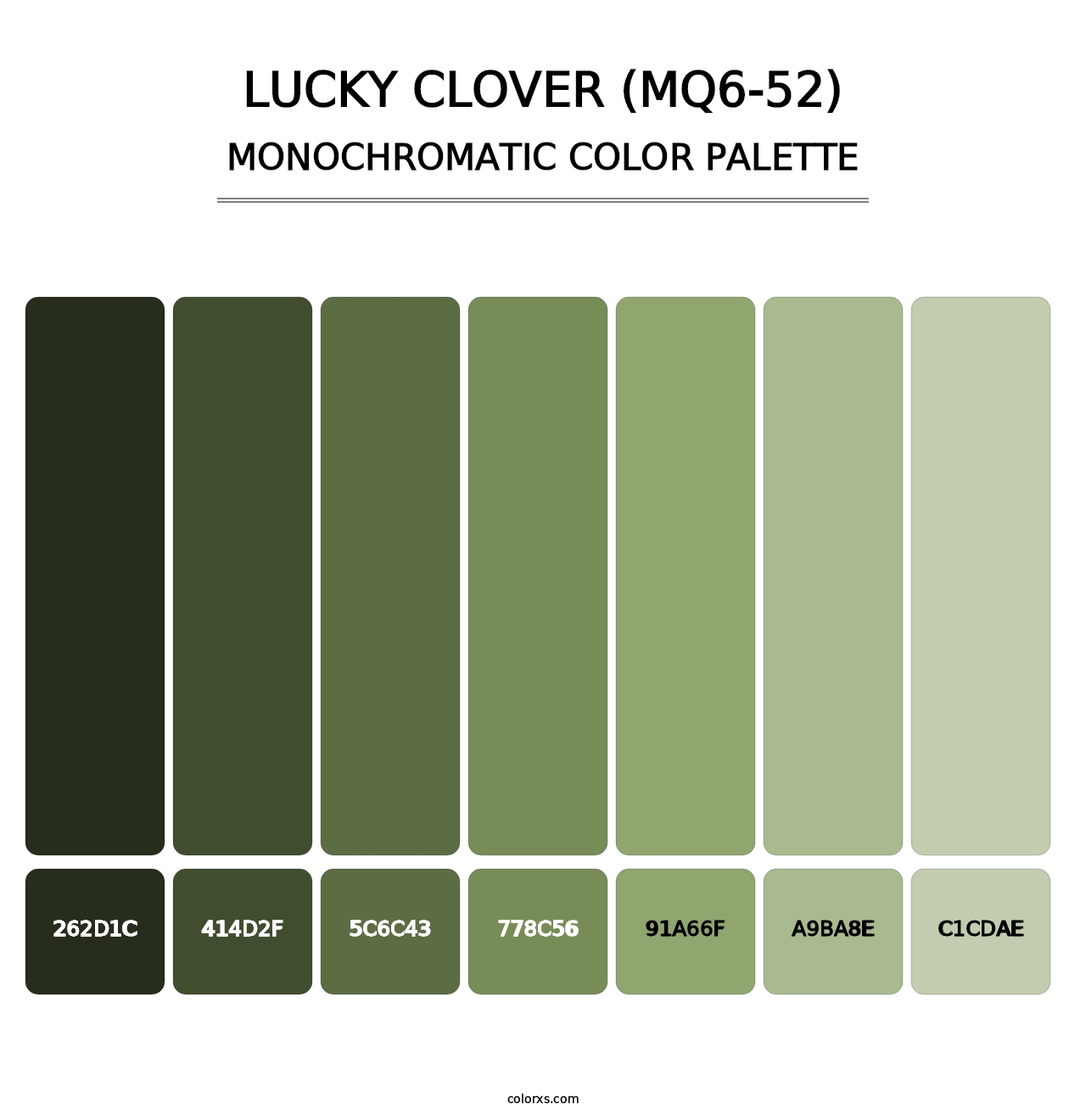 Lucky Clover (MQ6-52) - Monochromatic Color Palette