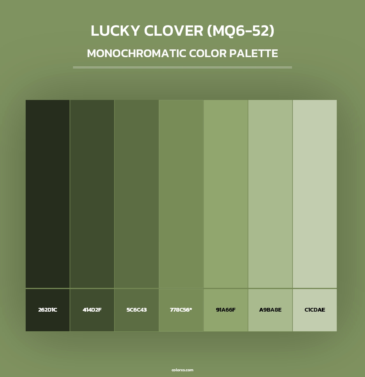 Lucky Clover (MQ6-52) - Monochromatic Color Palette
