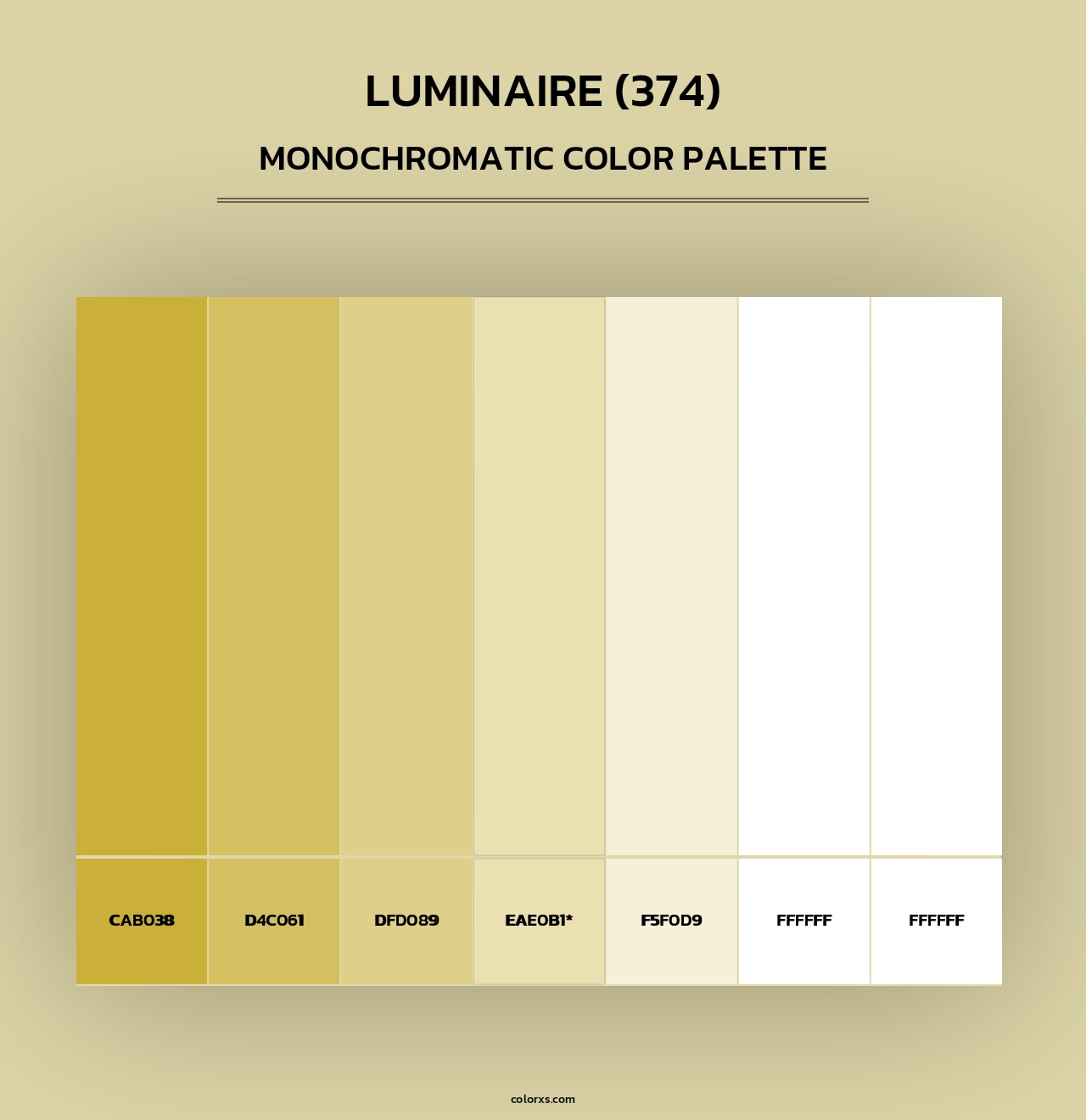 Luminaire (374) - Monochromatic Color Palette