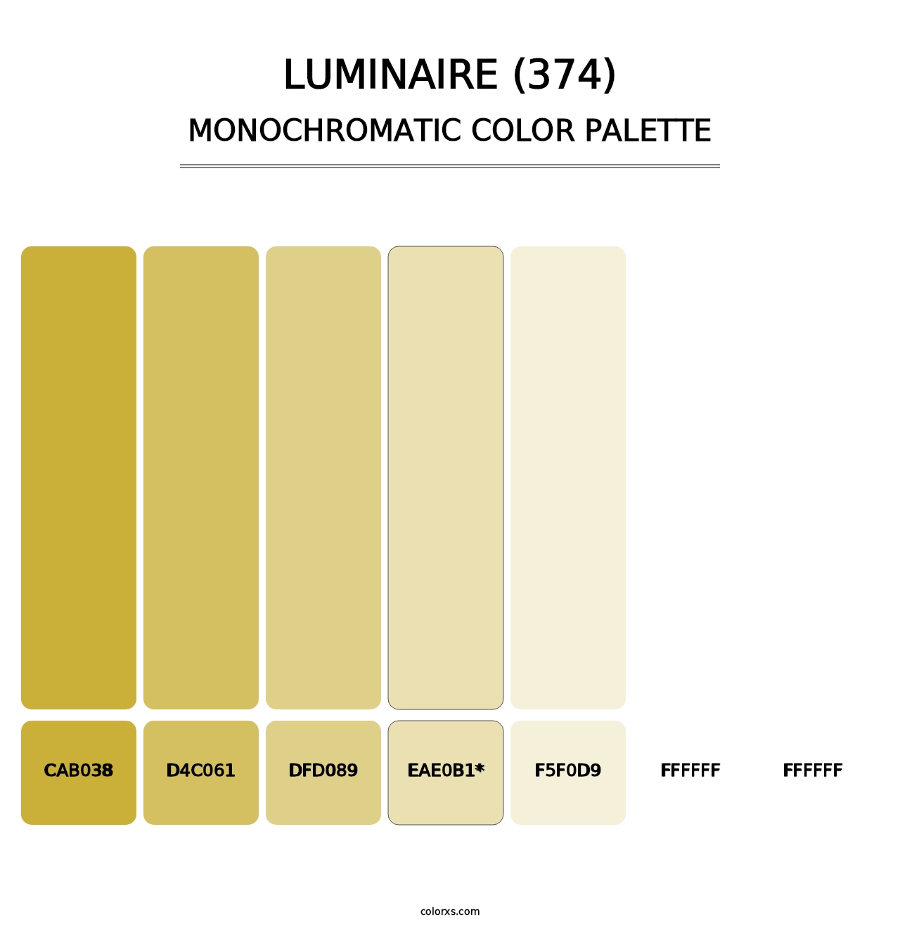 Luminaire (374) - Monochromatic Color Palette