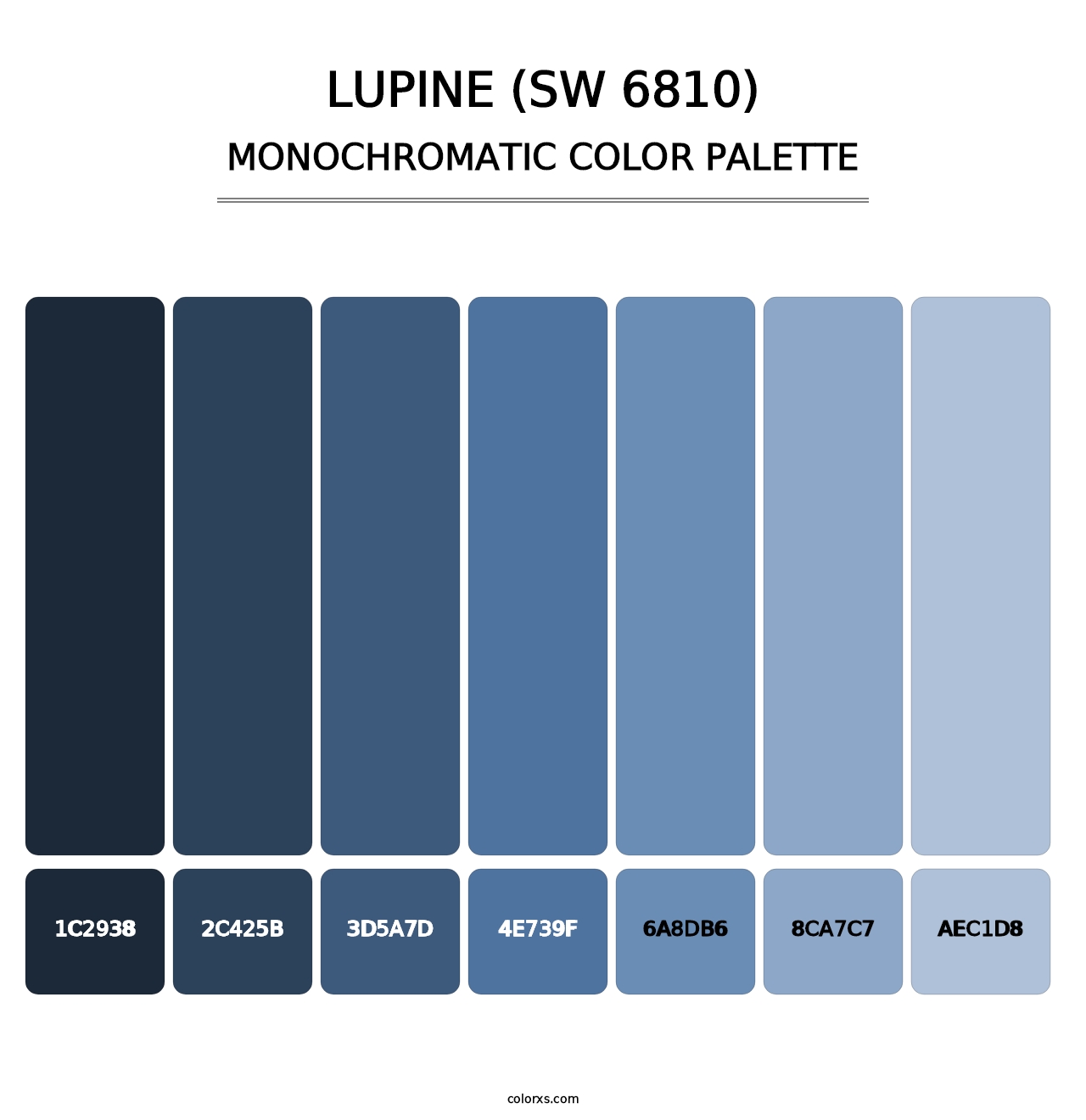 Lupine (SW 6810) - Monochromatic Color Palette