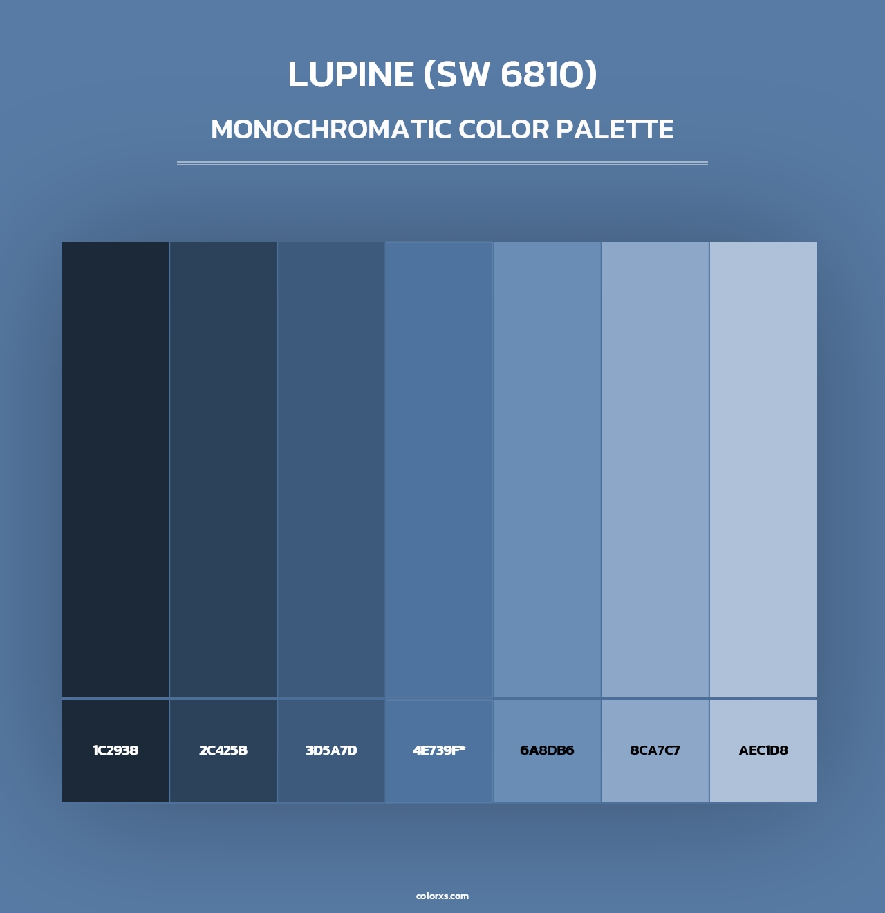 Lupine (SW 6810) - Monochromatic Color Palette