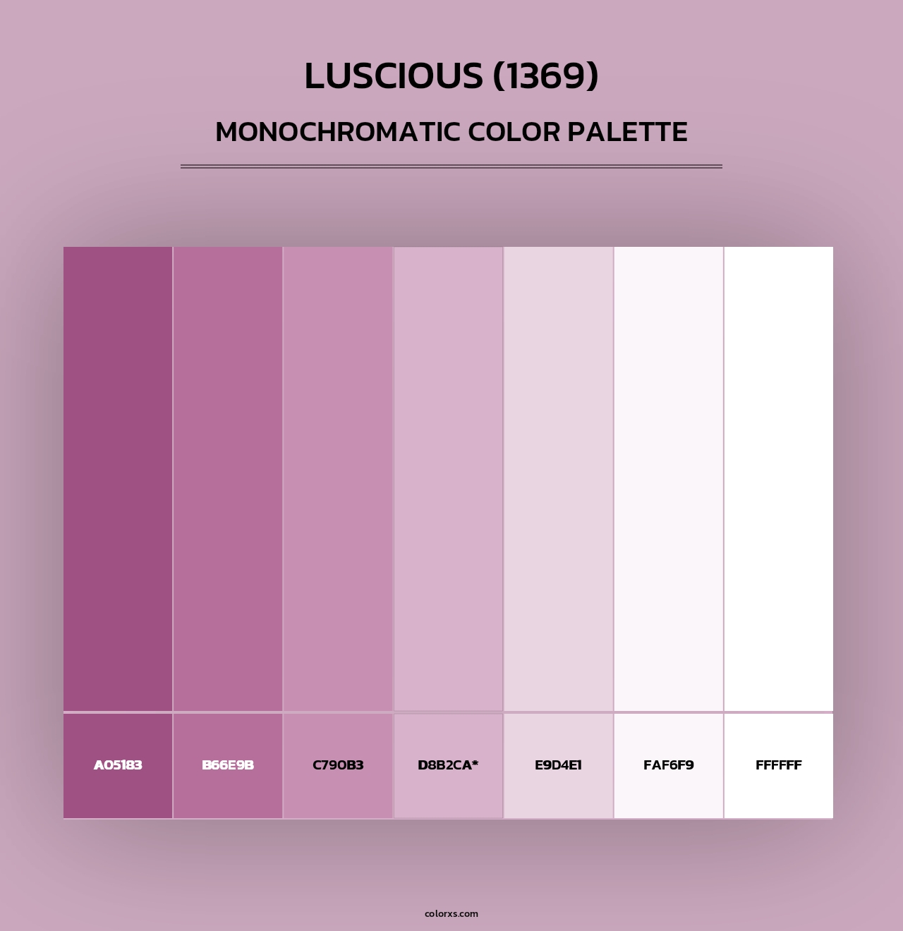 Luscious (1369) - Monochromatic Color Palette