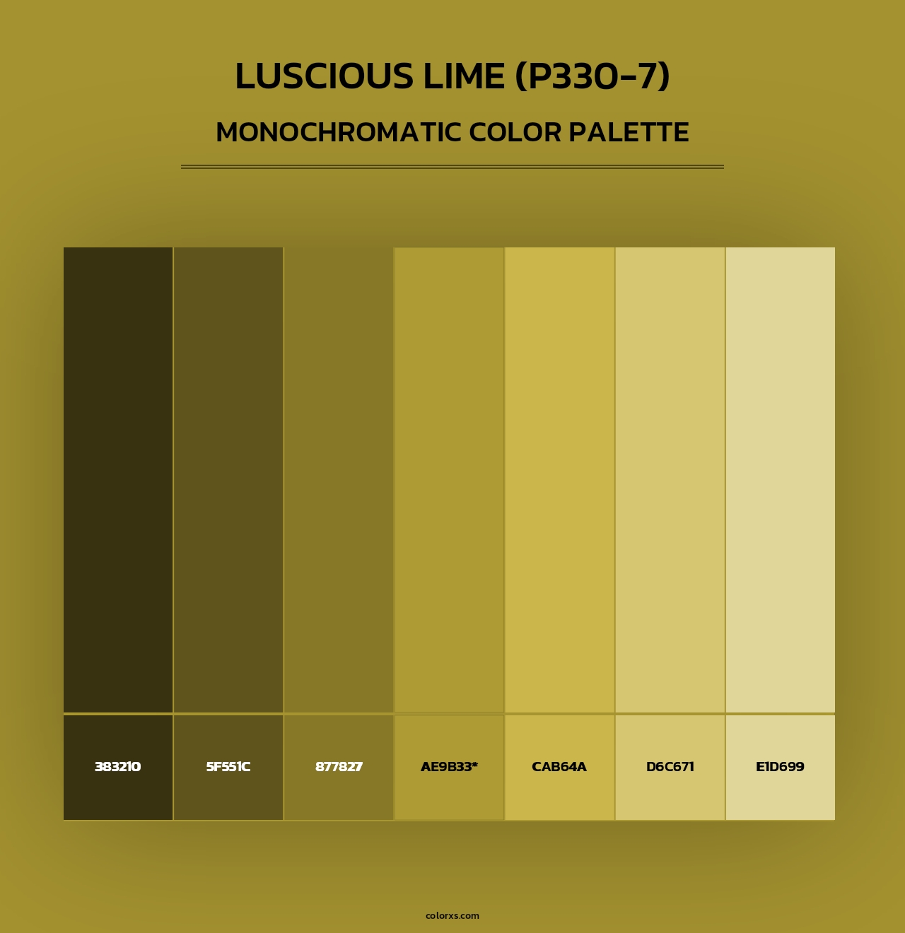 Luscious Lime (P330-7) - Monochromatic Color Palette