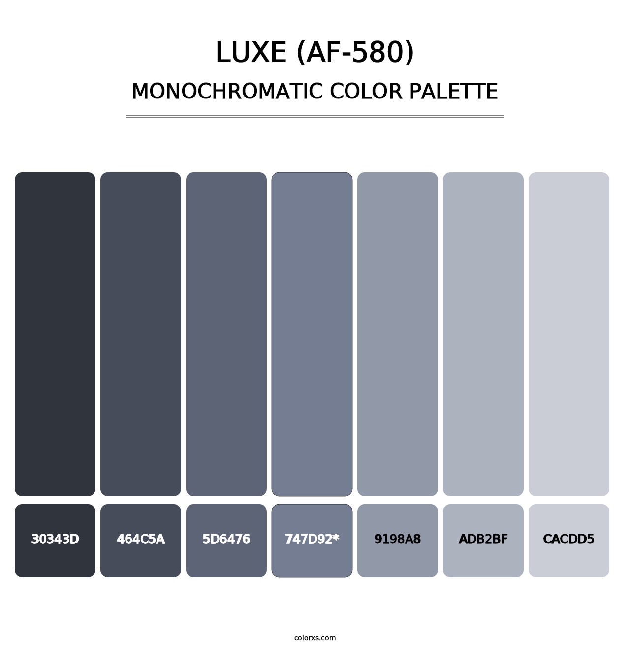 Luxe (AF-580) - Monochromatic Color Palette