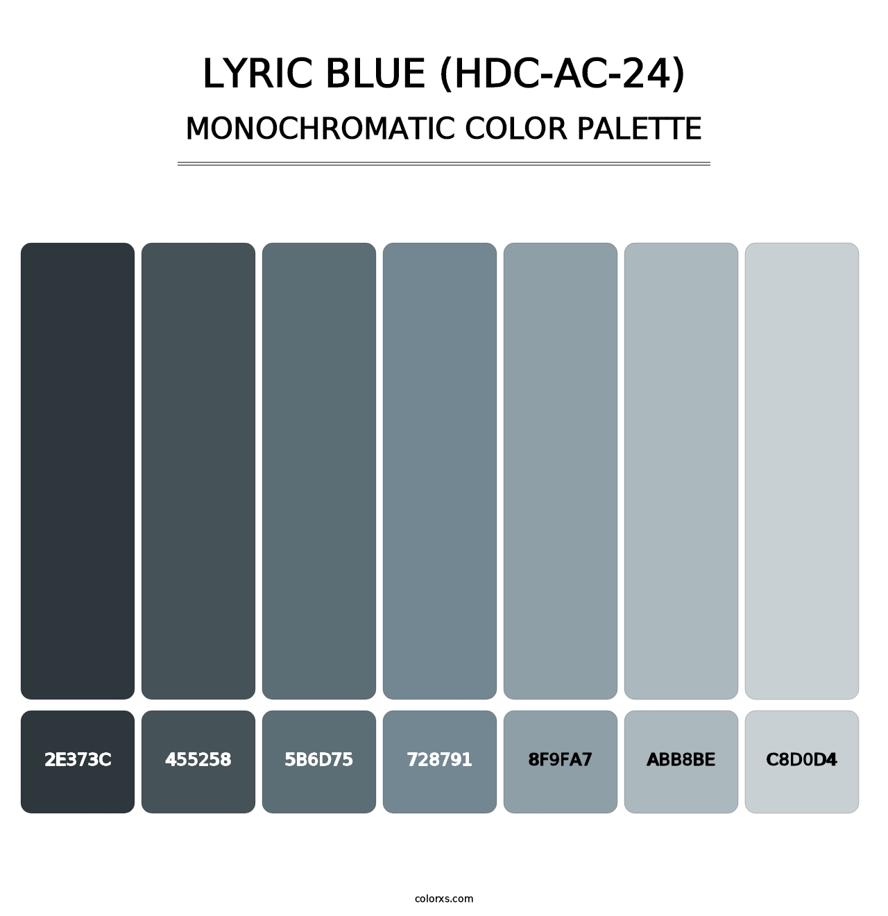 Lyric Blue (HDC-AC-24) - Monochromatic Color Palette
