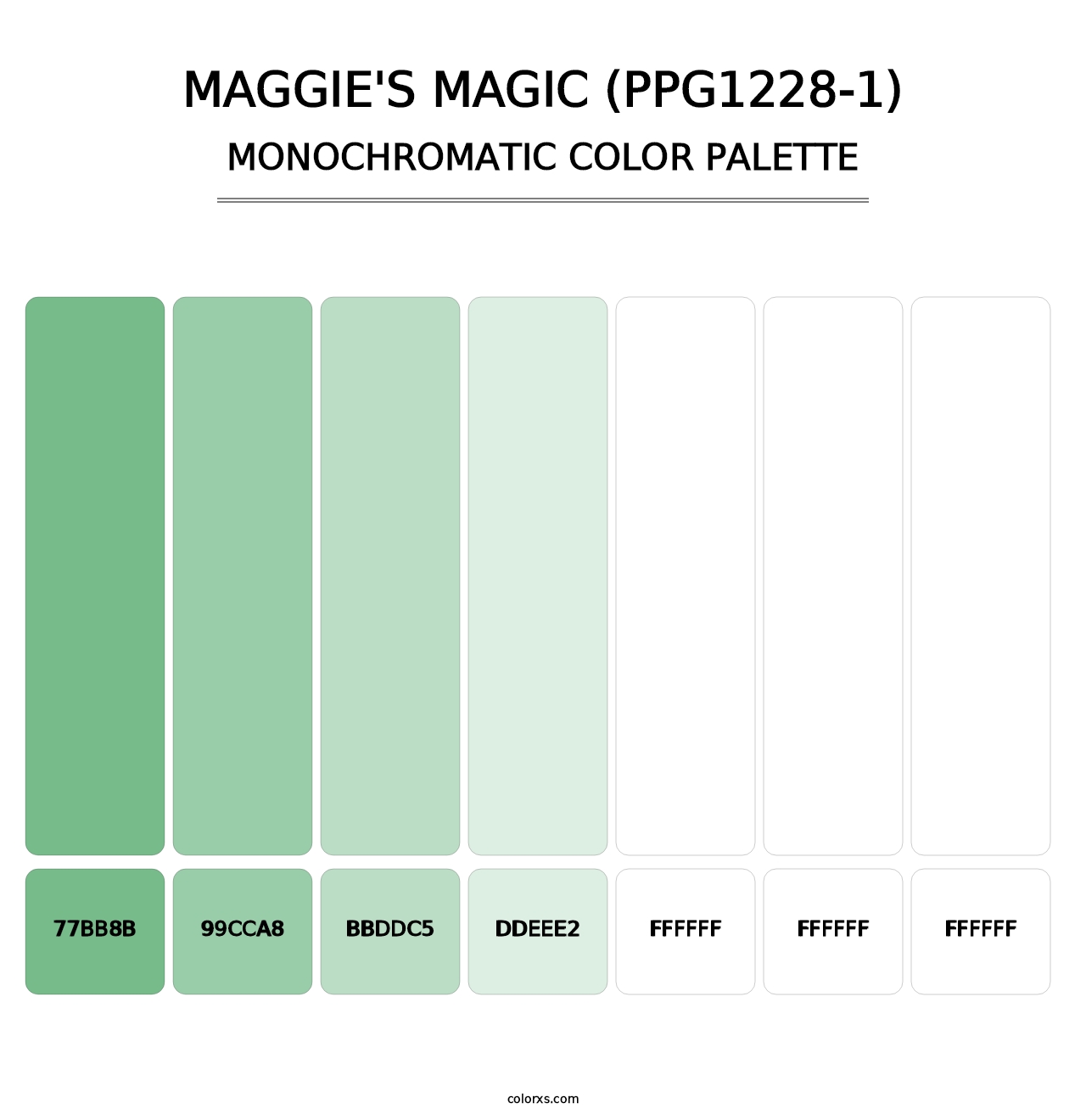 Maggie's Magic (PPG1228-1) - Monochromatic Color Palette
