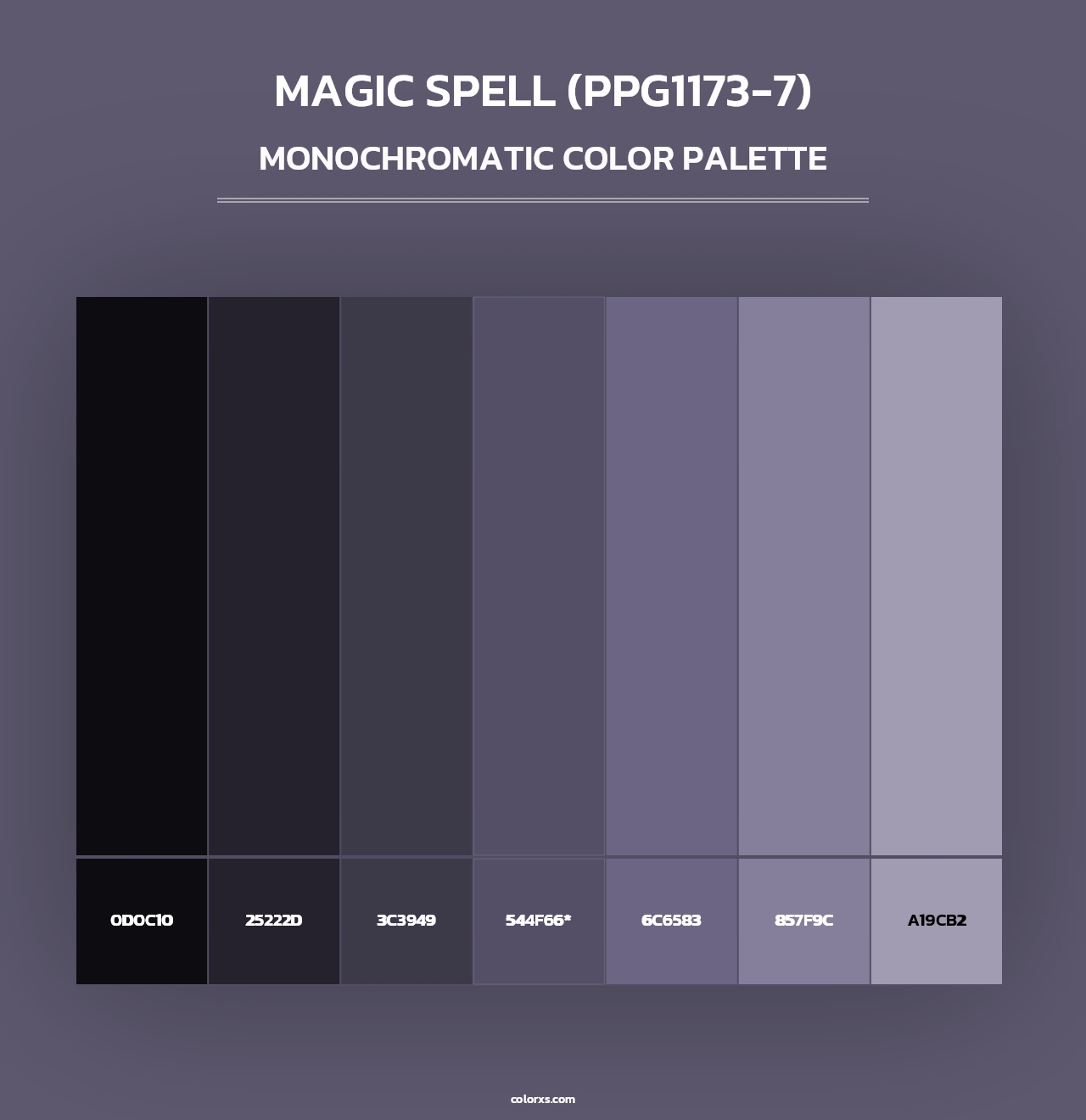 Magic Spell (PPG1173-7) - Monochromatic Color Palette