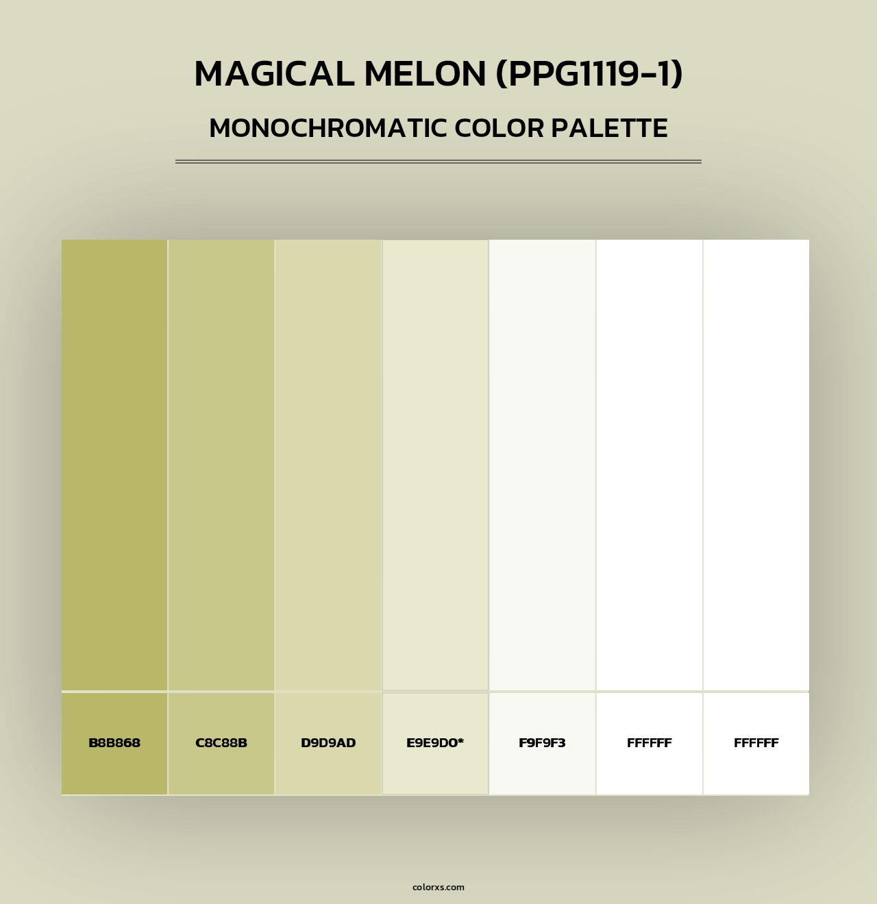 Magical Melon (PPG1119-1) - Monochromatic Color Palette