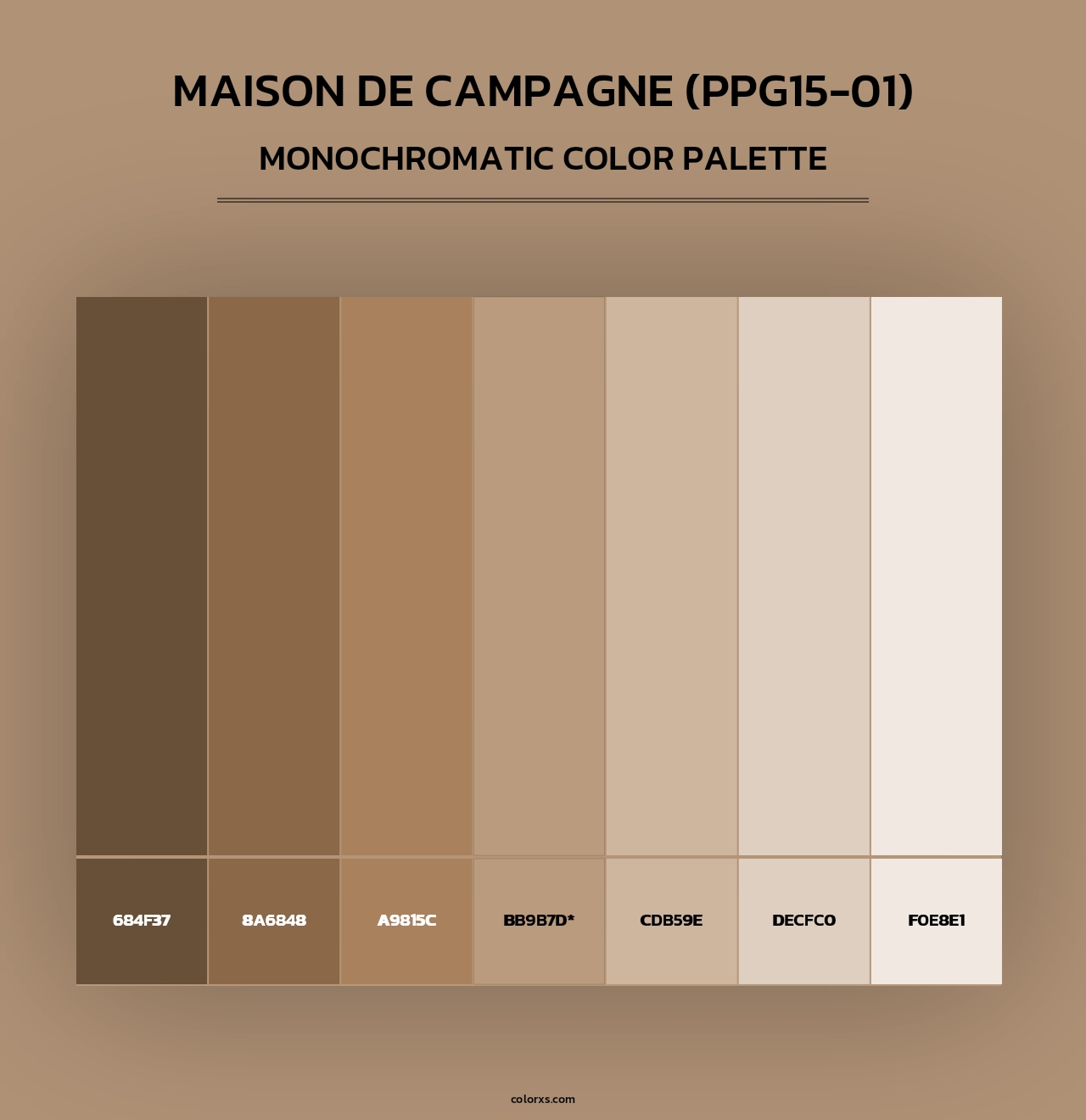 Maison De Campagne (PPG15-01) - Monochromatic Color Palette