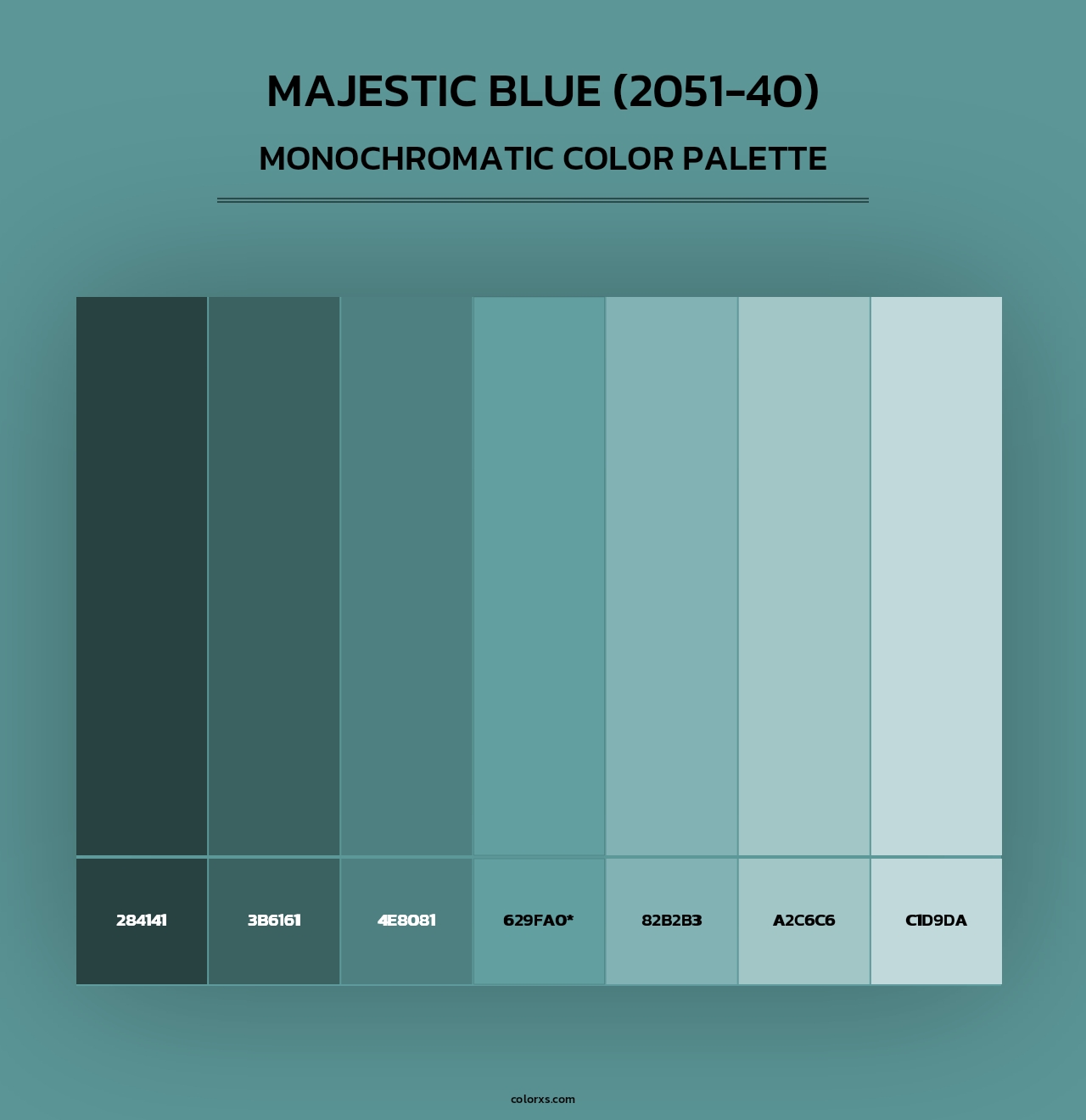 Majestic Blue (2051-40) - Monochromatic Color Palette