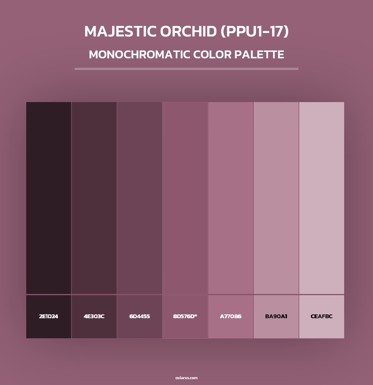 Majestic Orchid (PPU1-17) - Monochromatic Color Palette