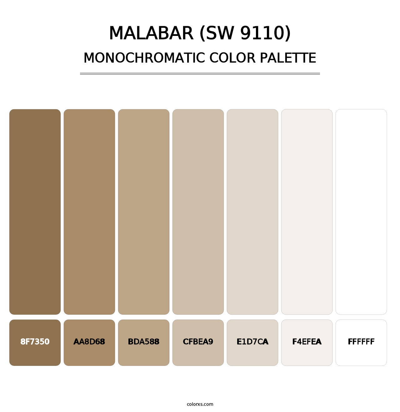 Malabar (SW 9110) - Monochromatic Color Palette