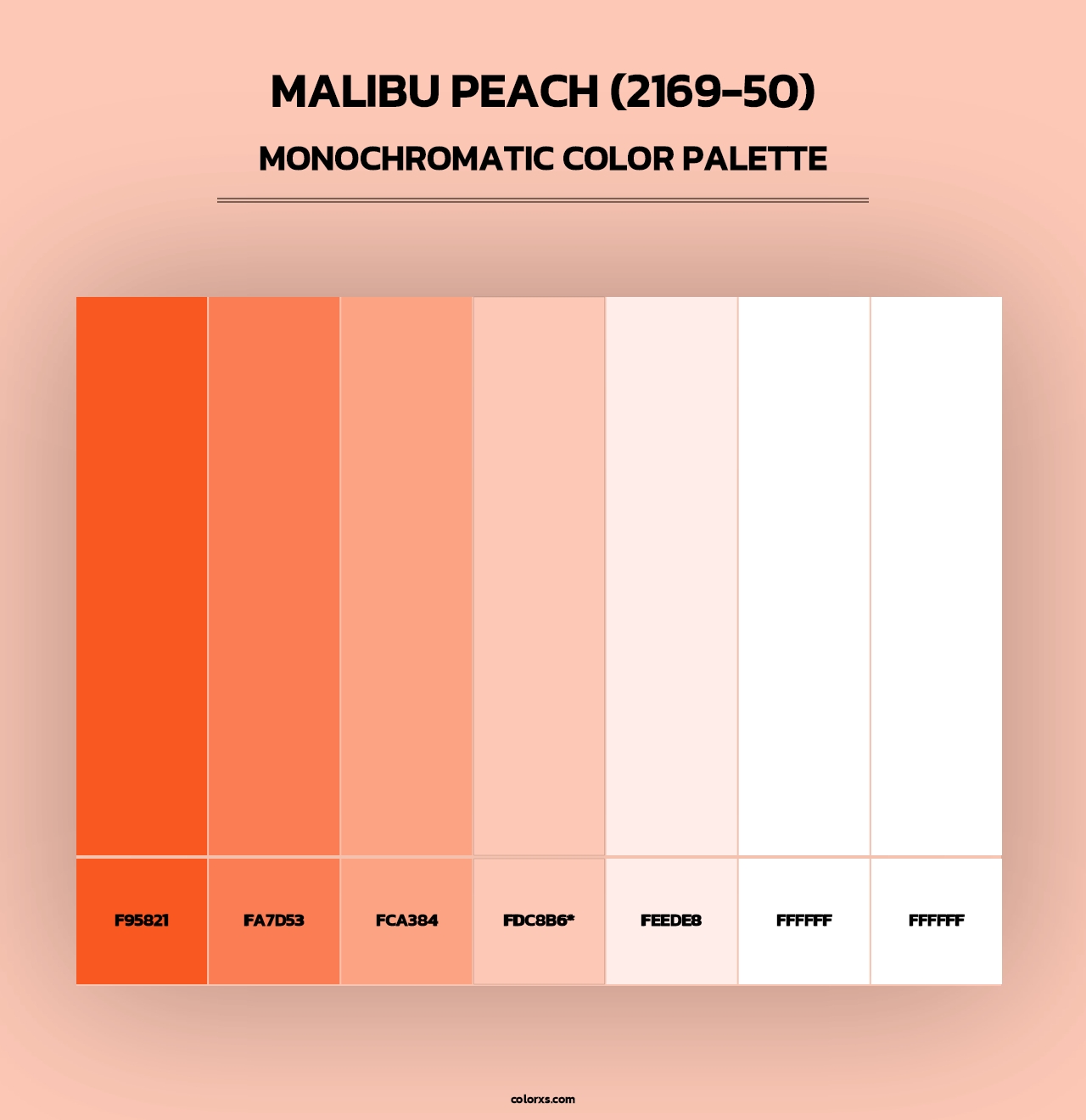 Malibu Peach (2169-50) - Monochromatic Color Palette