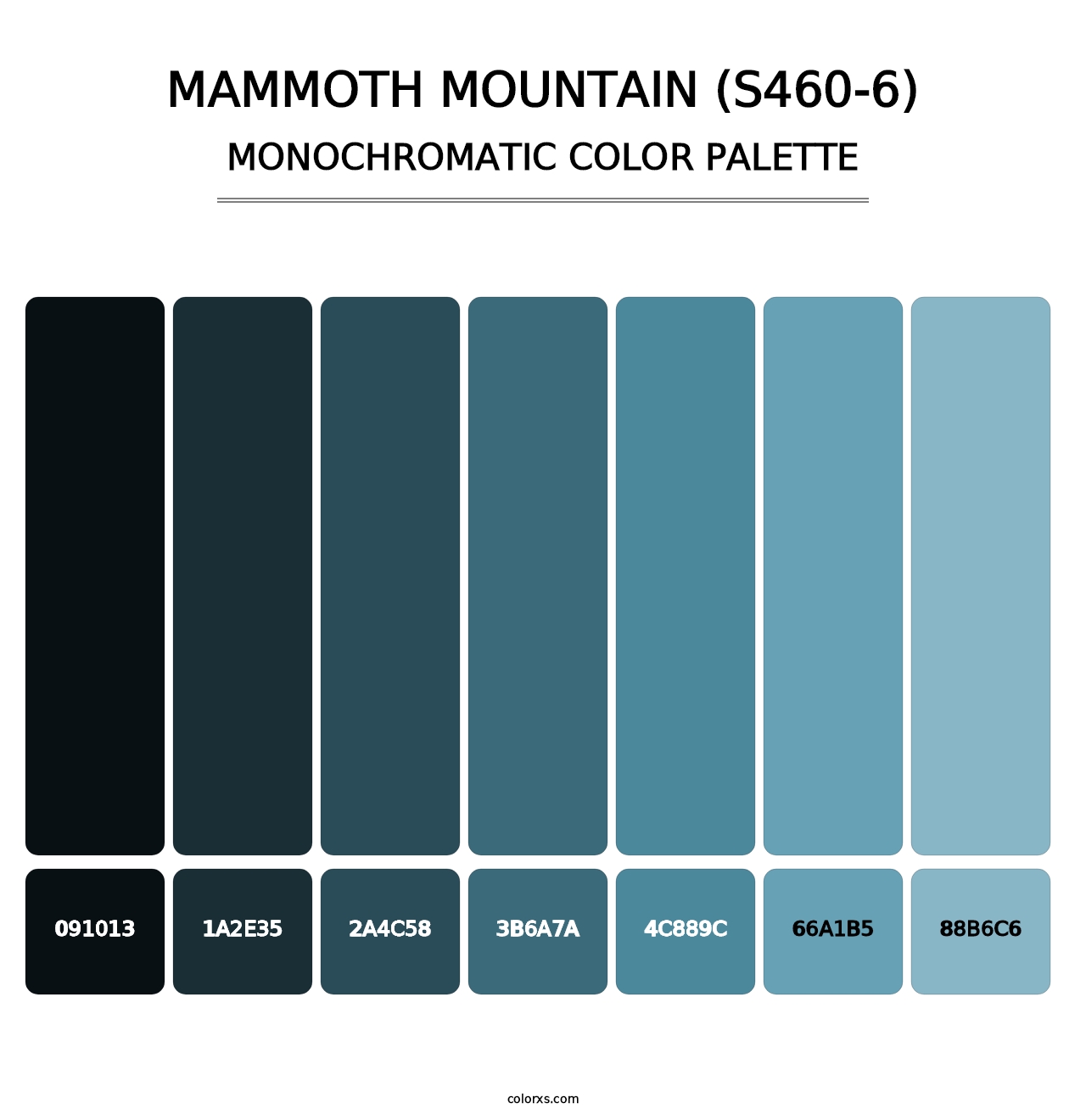 Mammoth Mountain (S460-6) - Monochromatic Color Palette