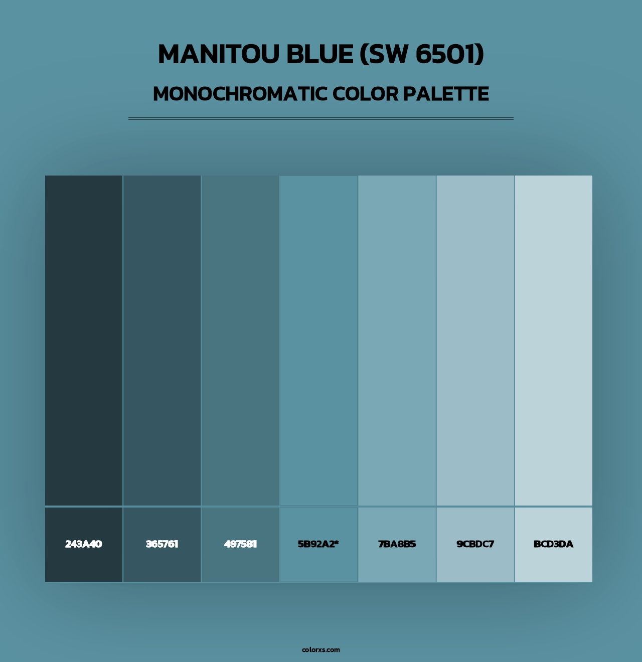 Manitou Blue (SW 6501) - Monochromatic Color Palette