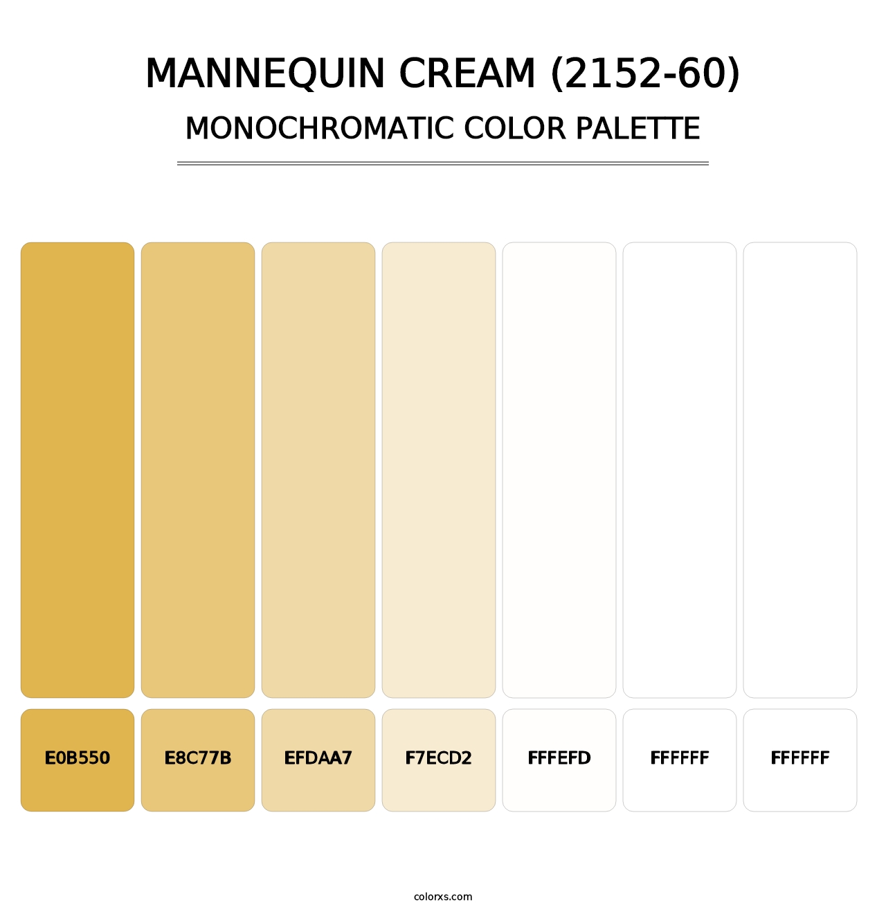 Mannequin Cream (2152-60) - Monochromatic Color Palette