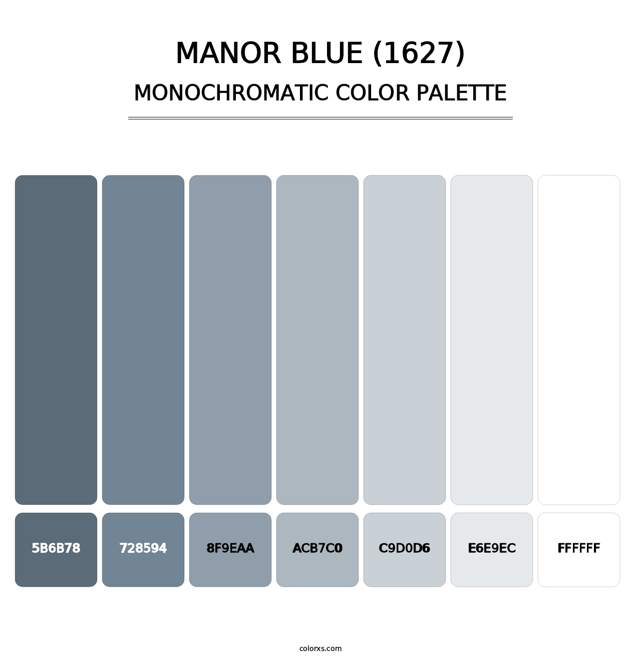Manor Blue (1627) - Monochromatic Color Palette