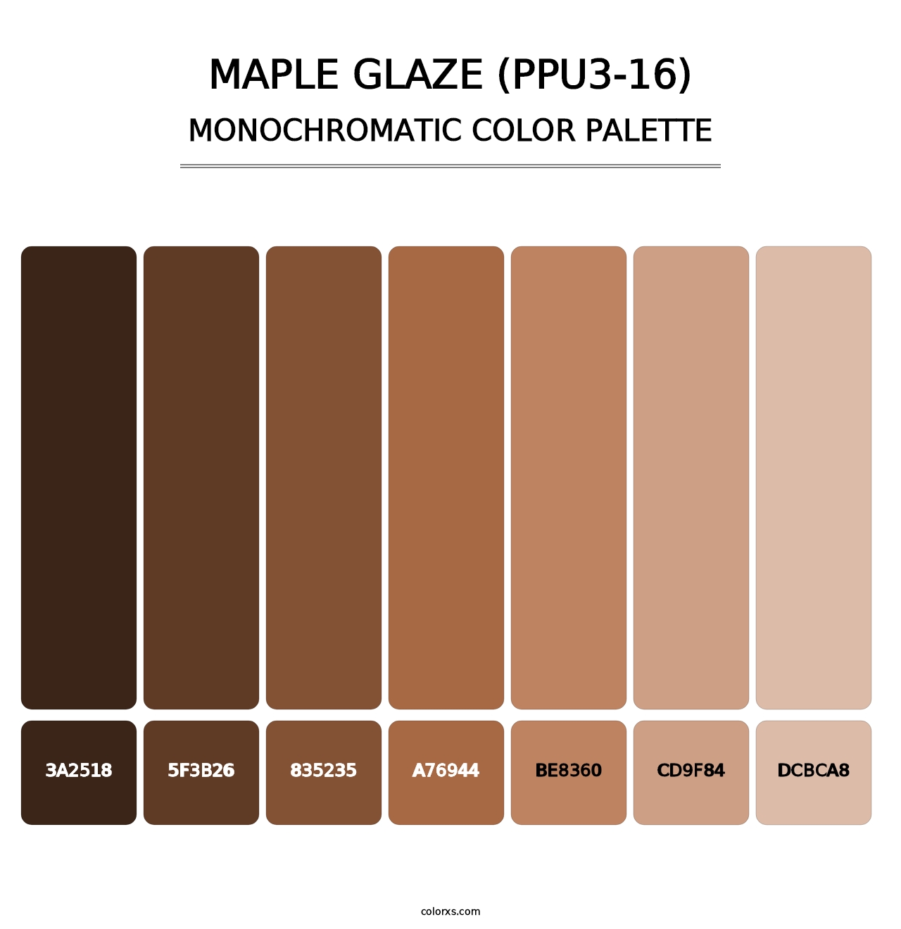 Maple Glaze (PPU3-16) - Monochromatic Color Palette