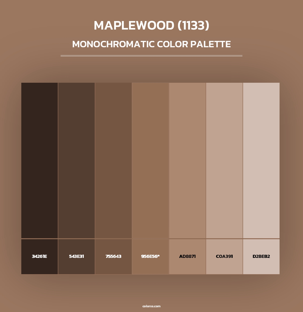 Maplewood (1133) - Monochromatic Color Palette