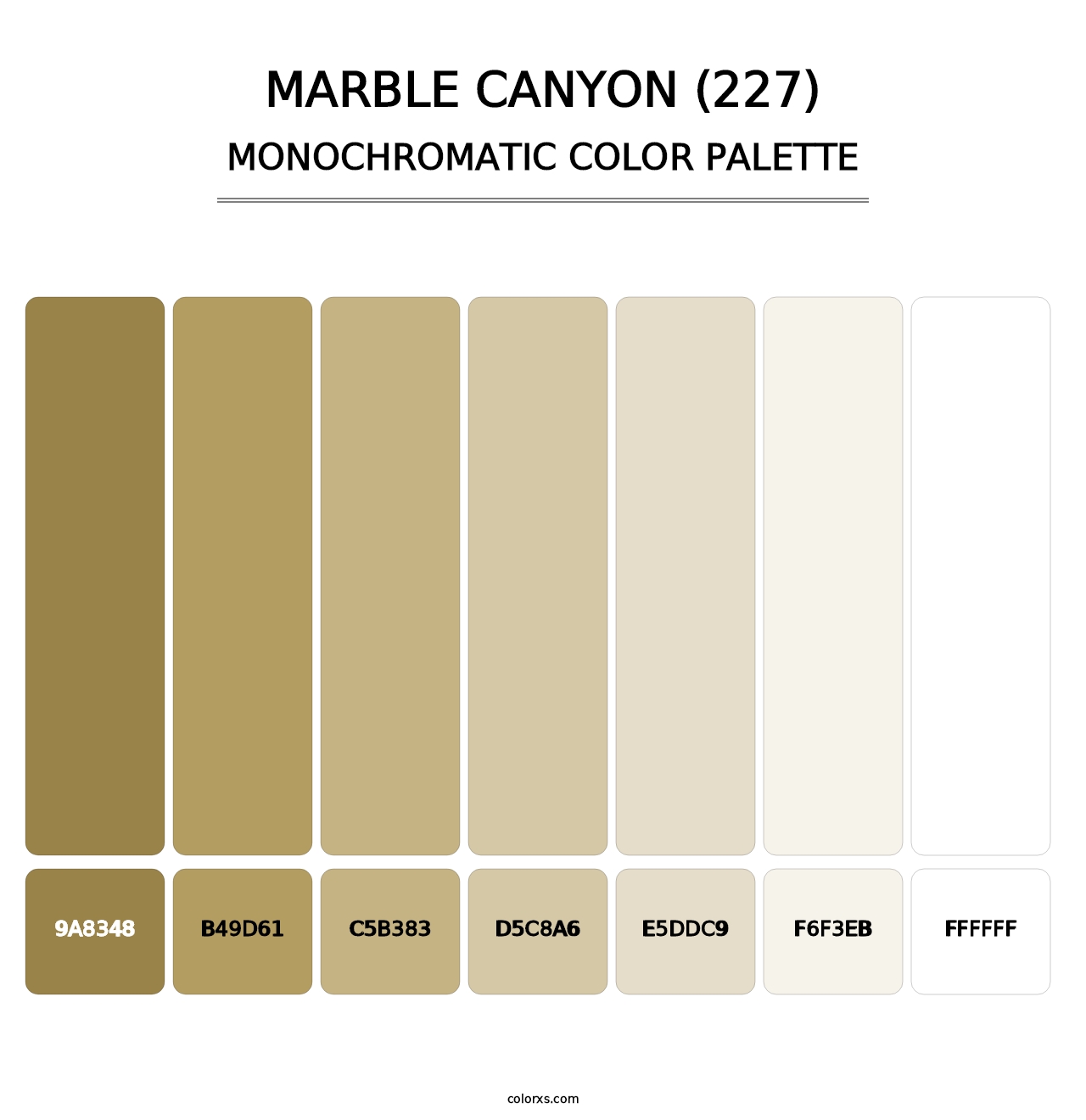 Marble Canyon (227) - Monochromatic Color Palette