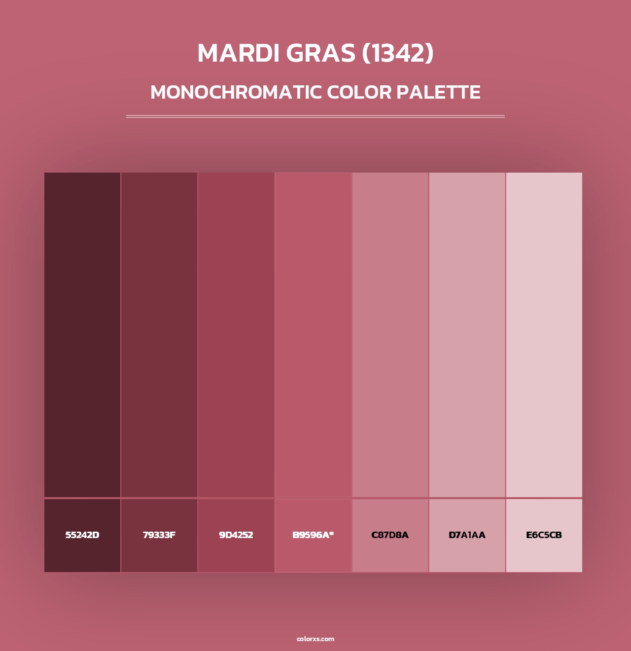 Mardi Gras (1342) - Monochromatic Color Palette