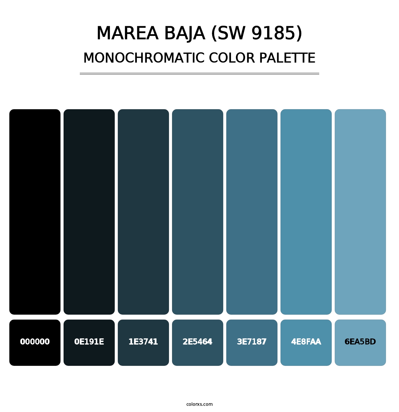 Marea Baja (SW 9185) - Monochromatic Color Palette
